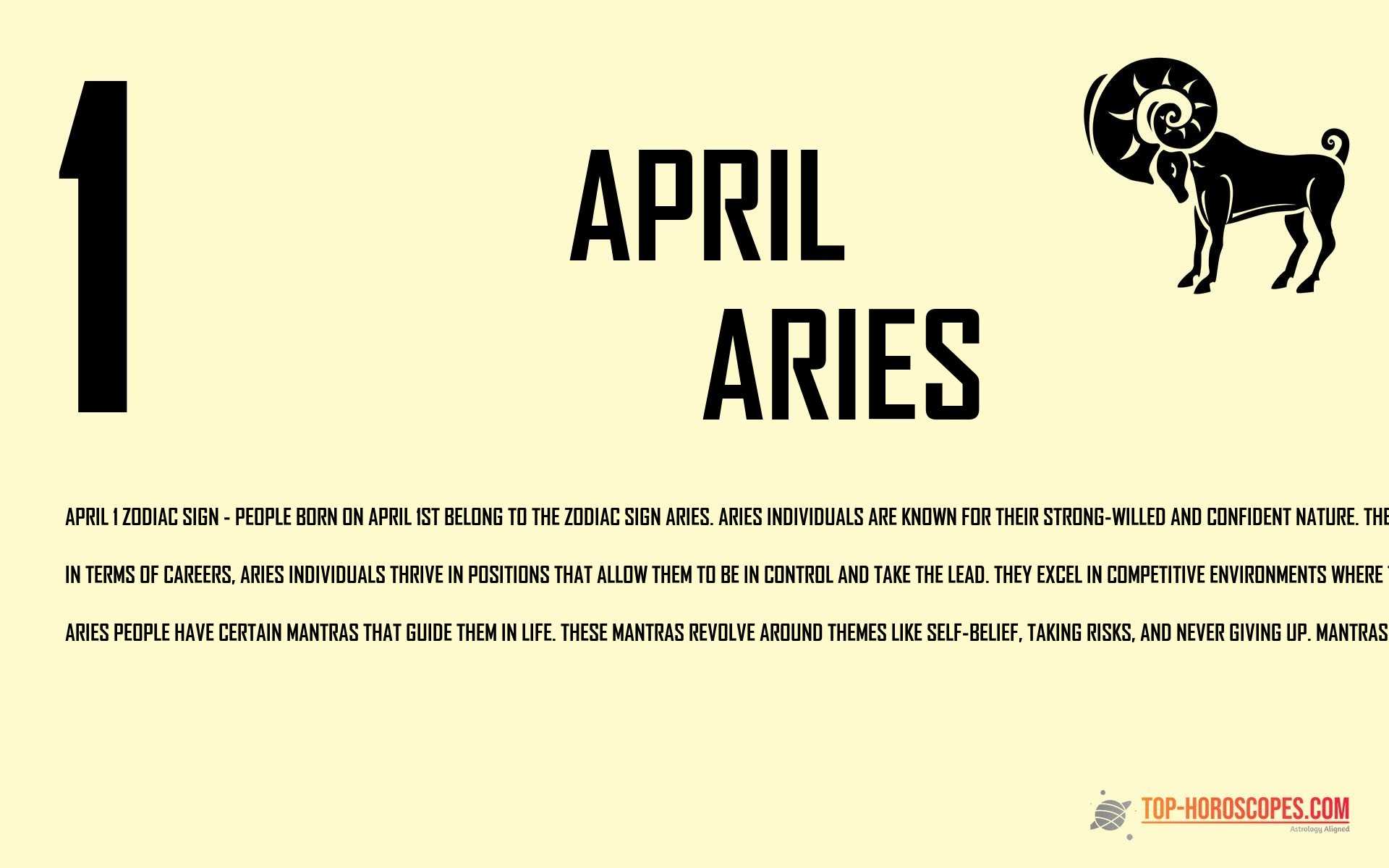 April 1 Zodiac Sign Aries - Genuine