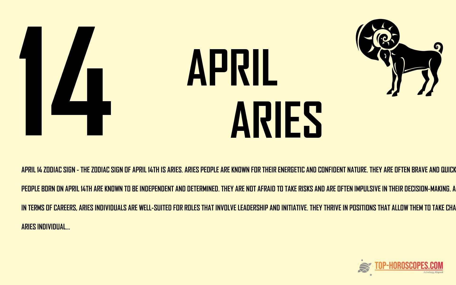 April 14 Zodiac Sign Aries - Sophisticated