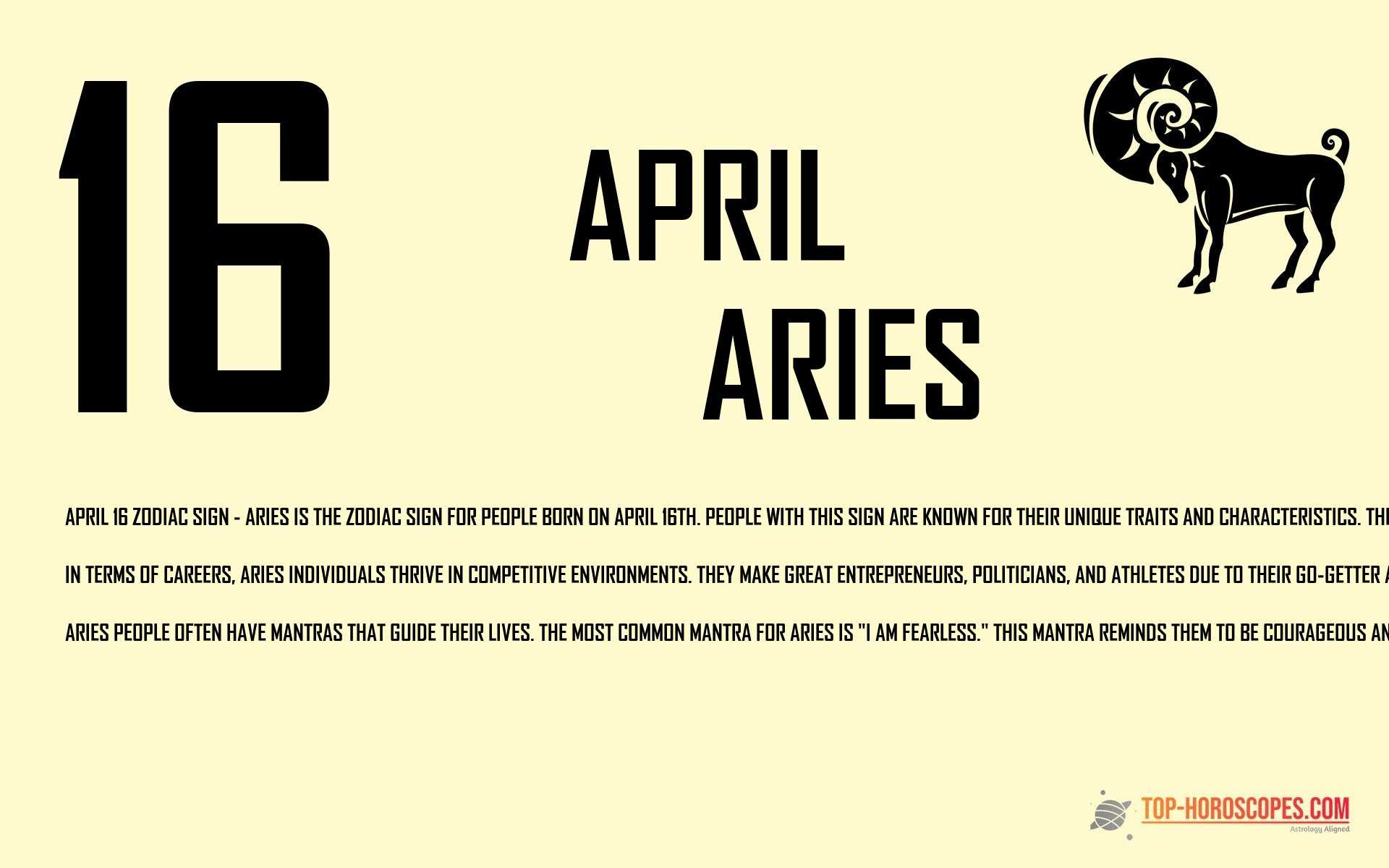 April 16 Zodiac Sign Aries - Committed