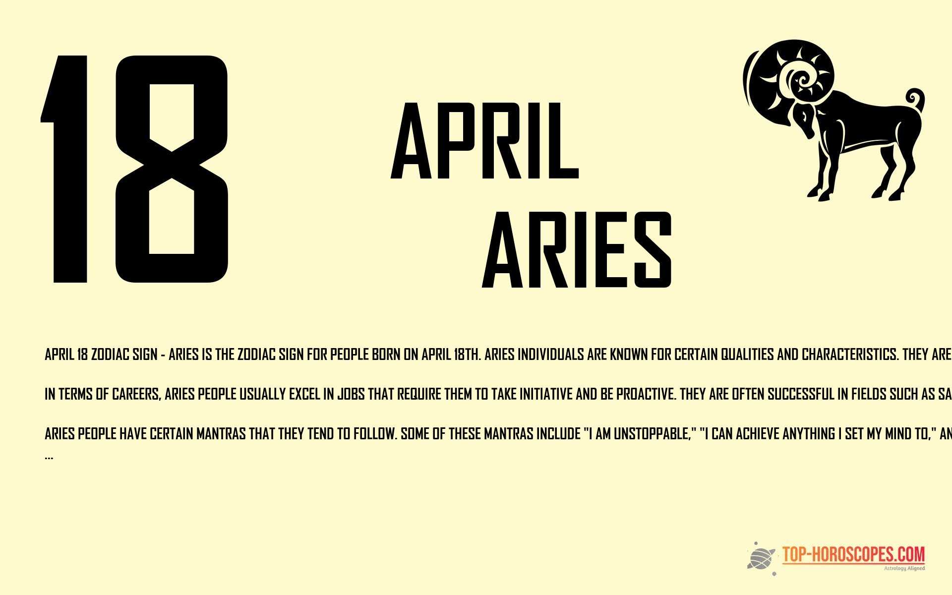 April 18 Zodiac Sign Aries - Enthusiastic