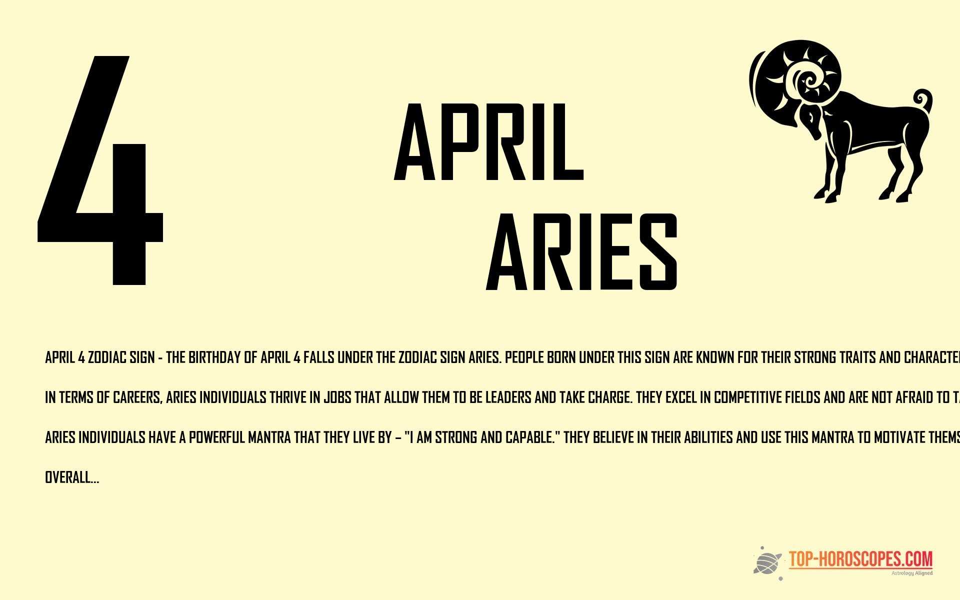 April 4 Zodiac Sign Aries - Playful