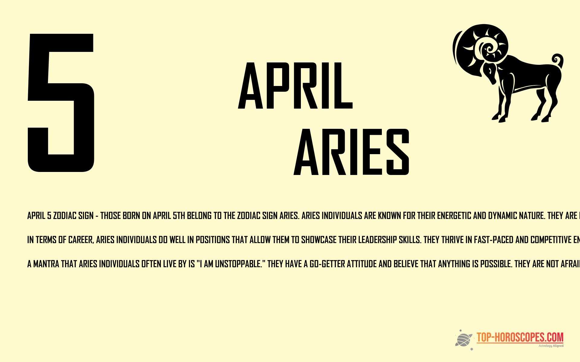 April 5 Zodiac Sign Aries - 