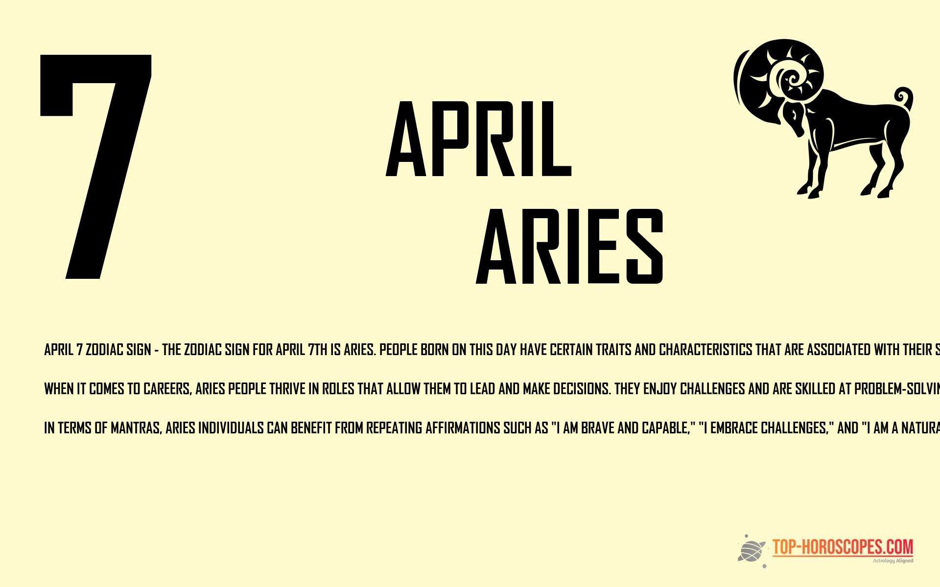 April 7 Zodiac Sign Aries - Appealing