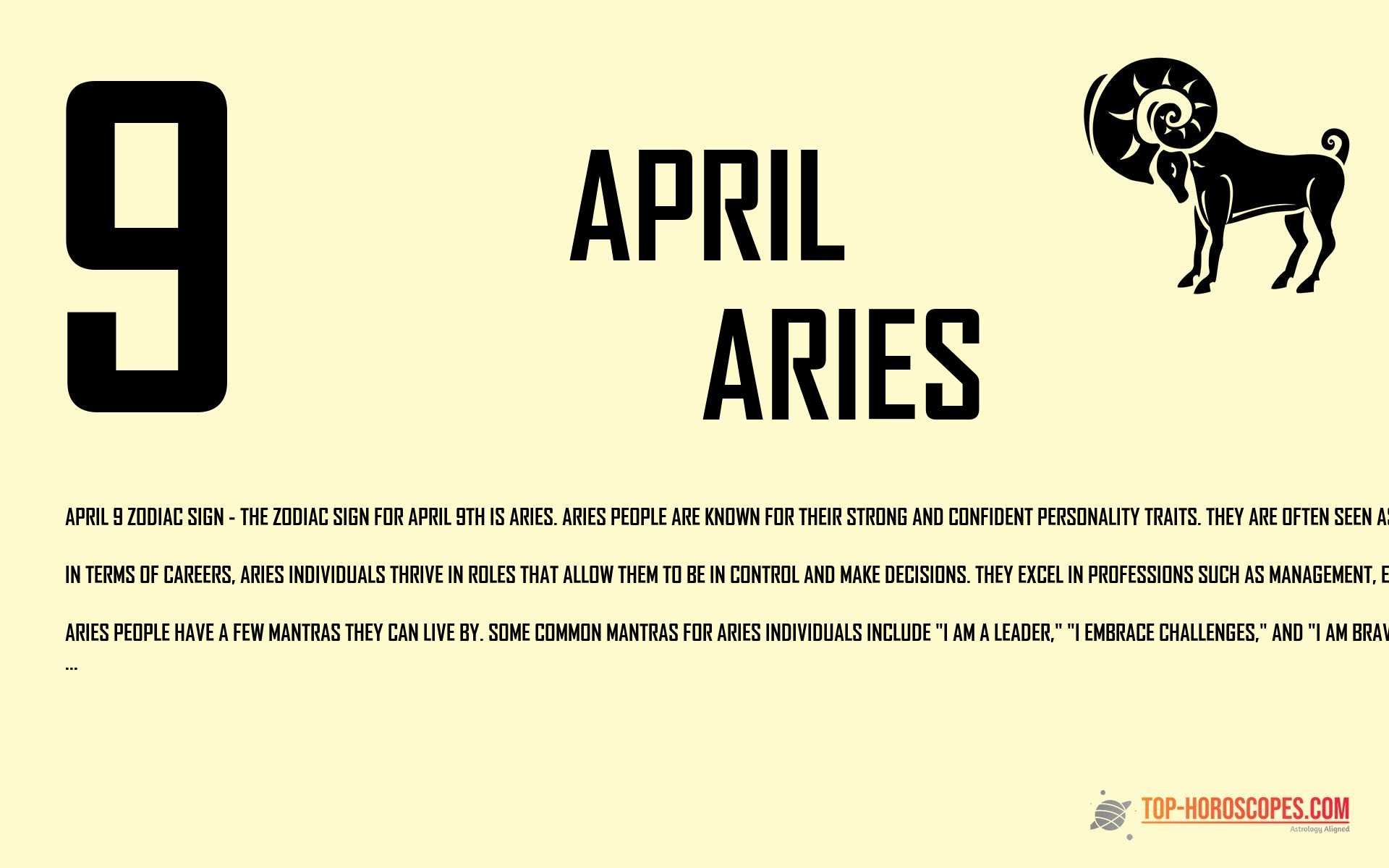 April 9 Zodiac Sign Aries - Confident