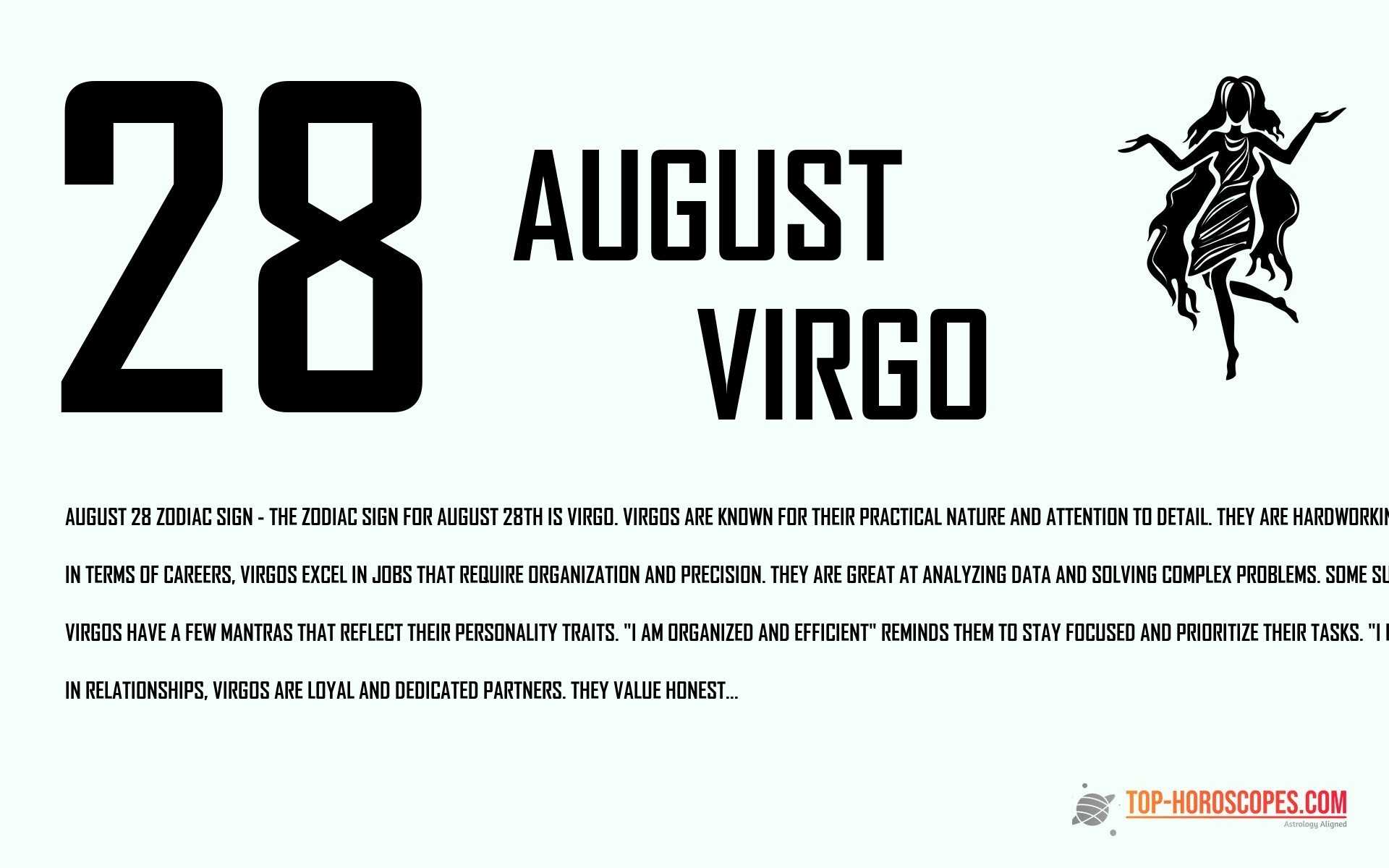August 28 Zodiac Sign Virgo - Caring