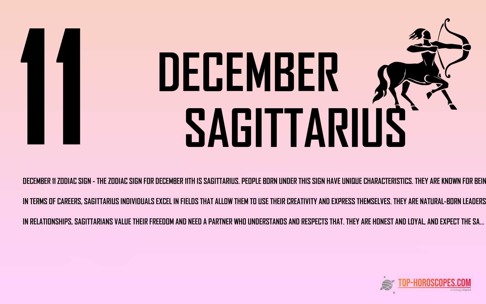 December 11 Zodiac Sign Sagittarius - Enthusiastic
