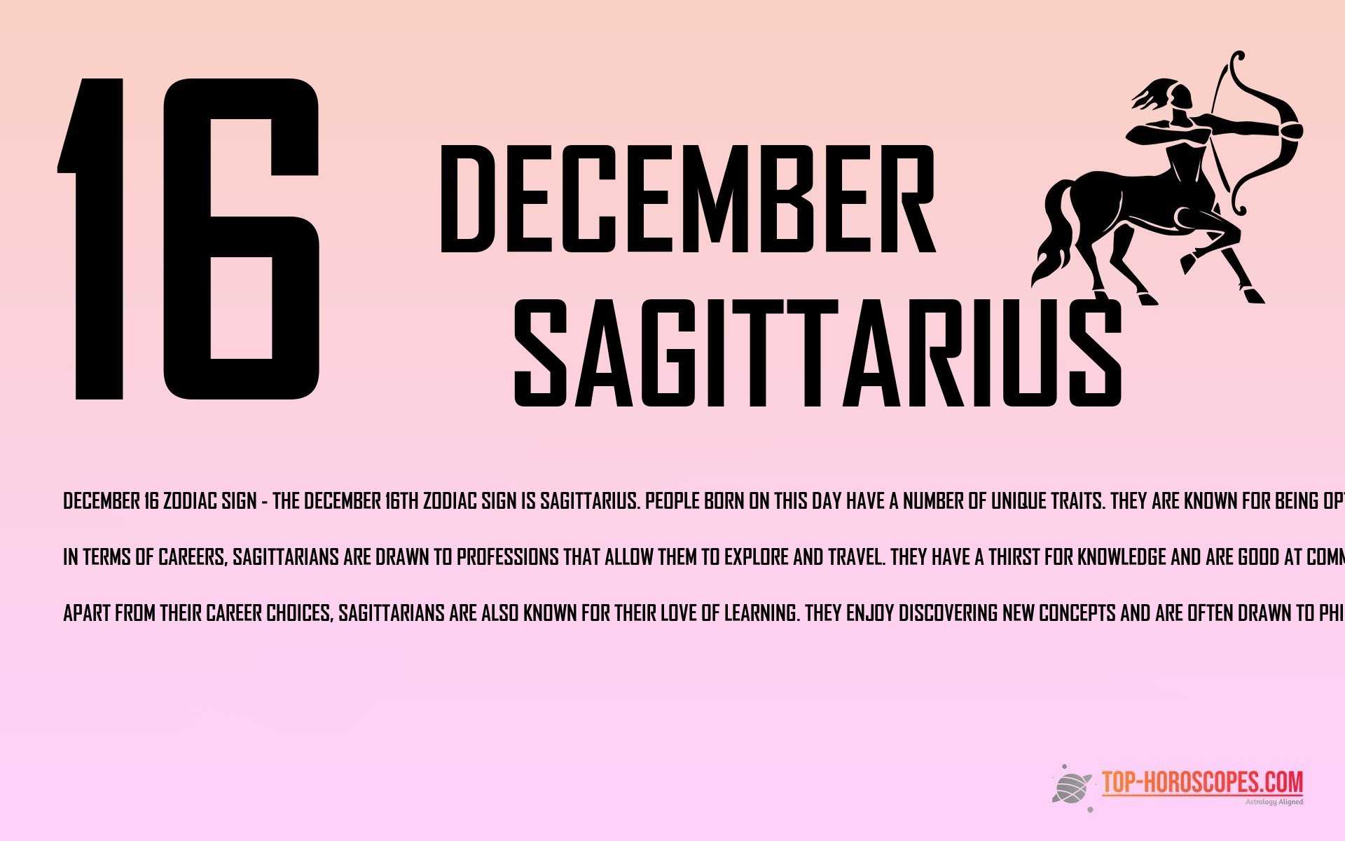 December 16 Zodiac Sign Sagittarius - Amusing
