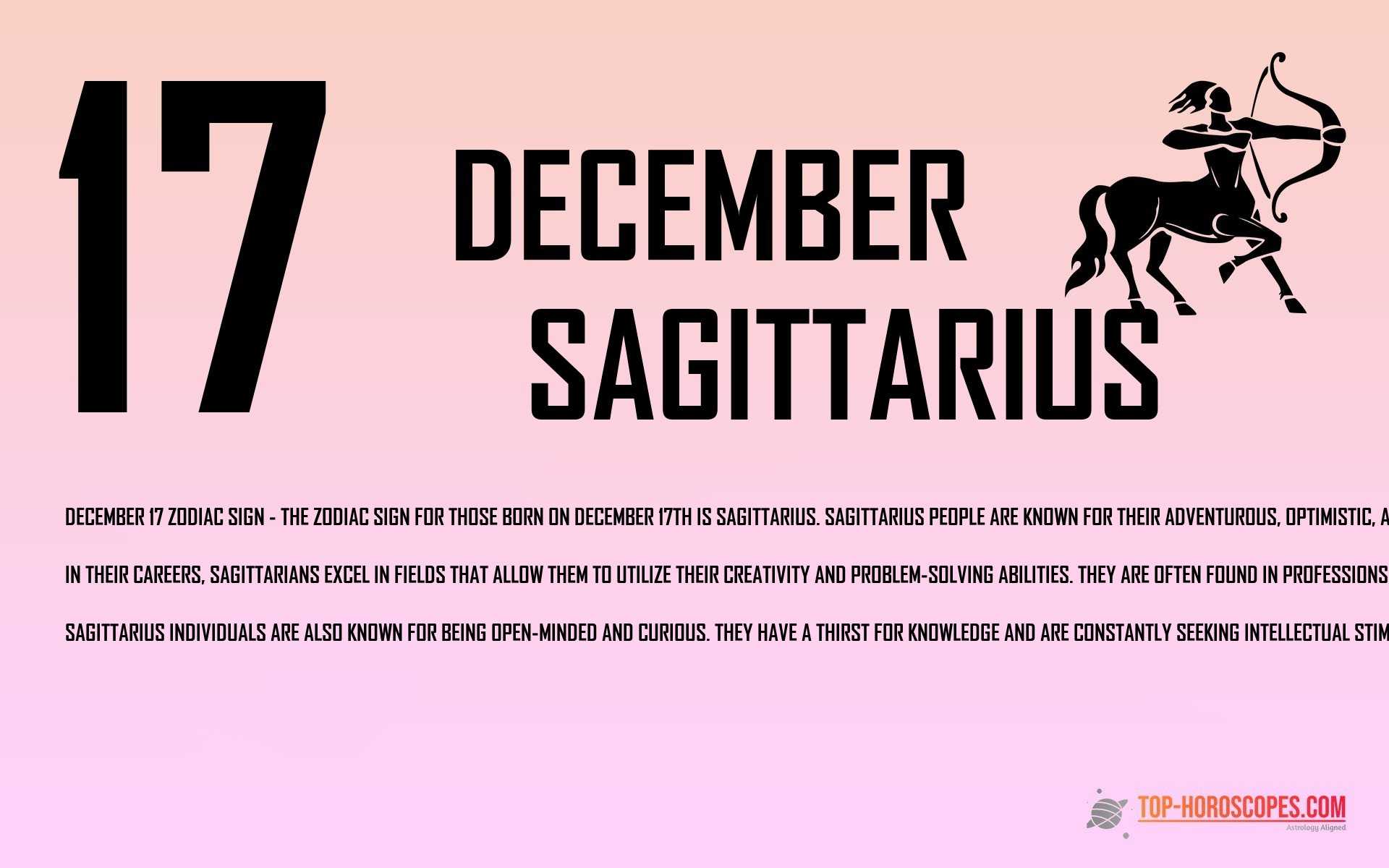 December 17 Zodiac Sign Sagittarius - Perceptive