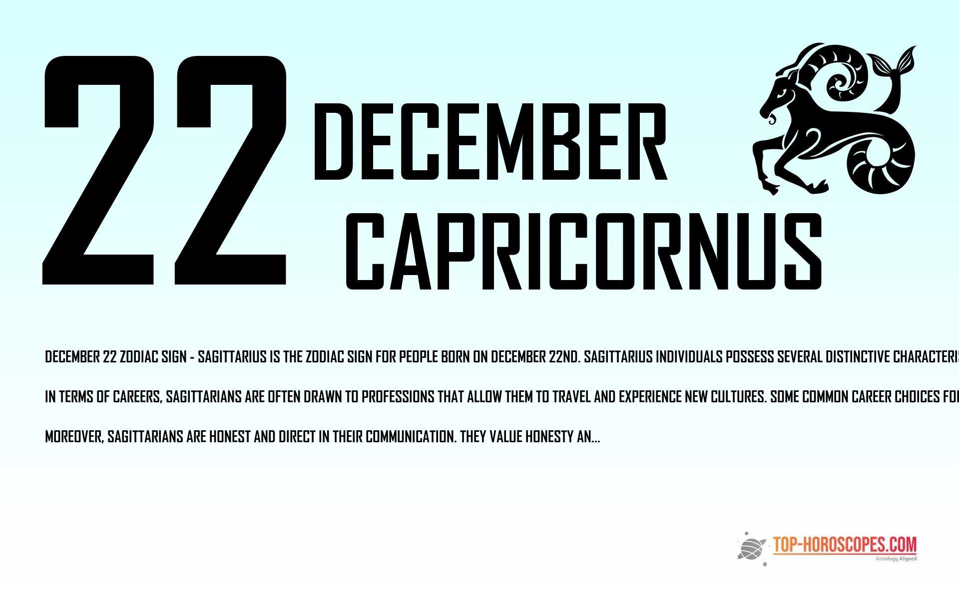December 22 Zodiac Sign Capricornus - Upright