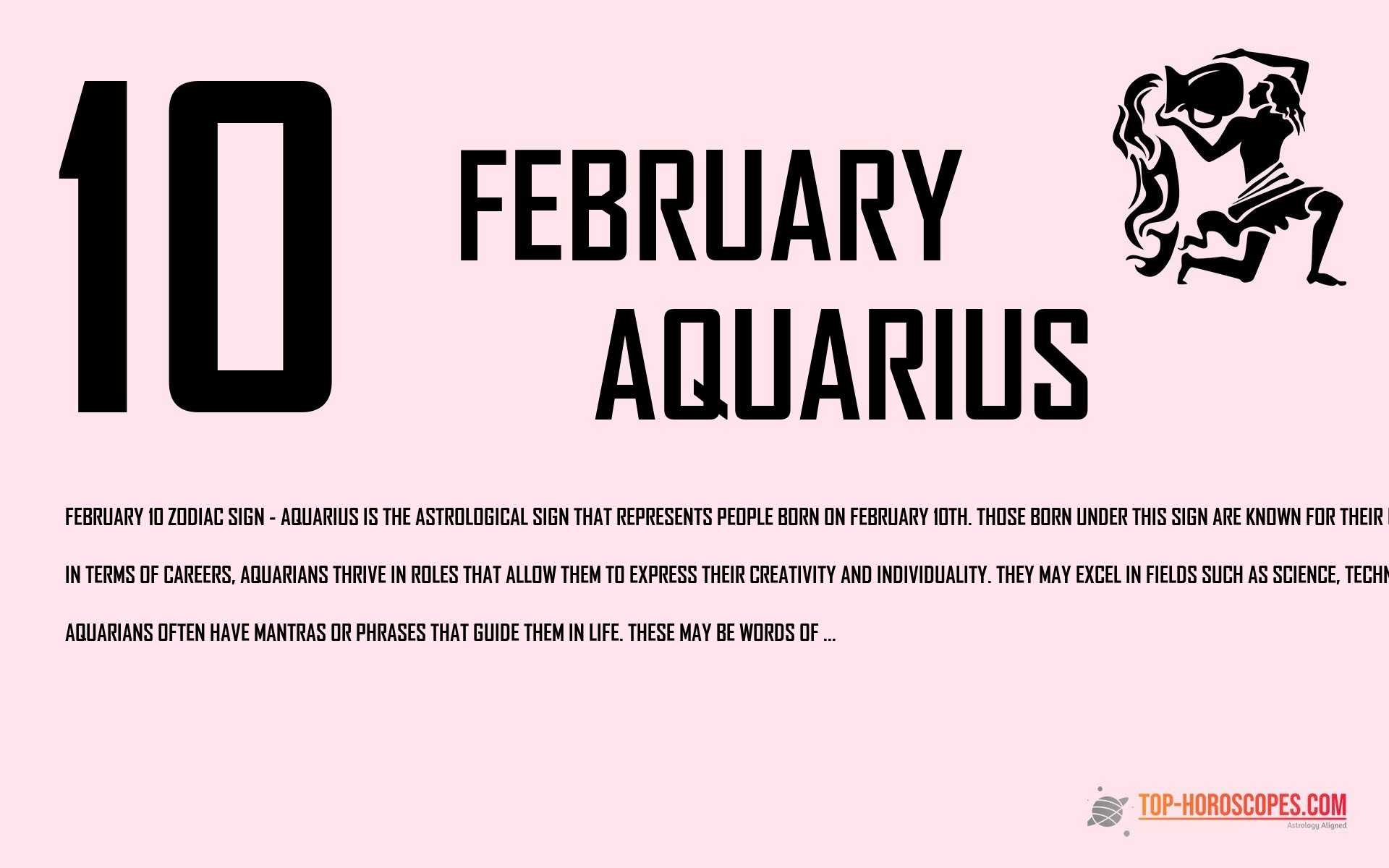 February 10 Zodiac Sign Aquarius - Generous