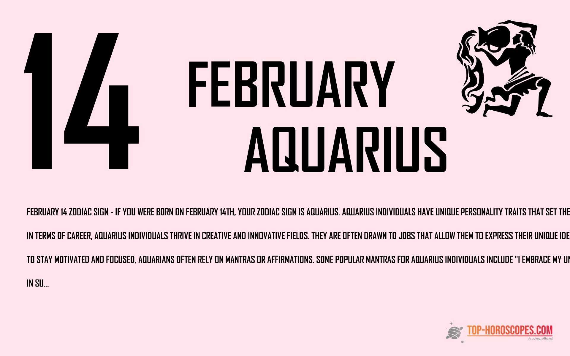 February 14 Zodiac Sign Aquarius - Idealistic