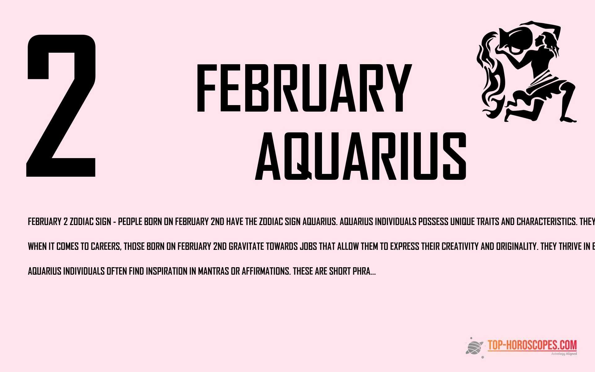 February 2 Zodiac Sign Aquarius - Vibrant