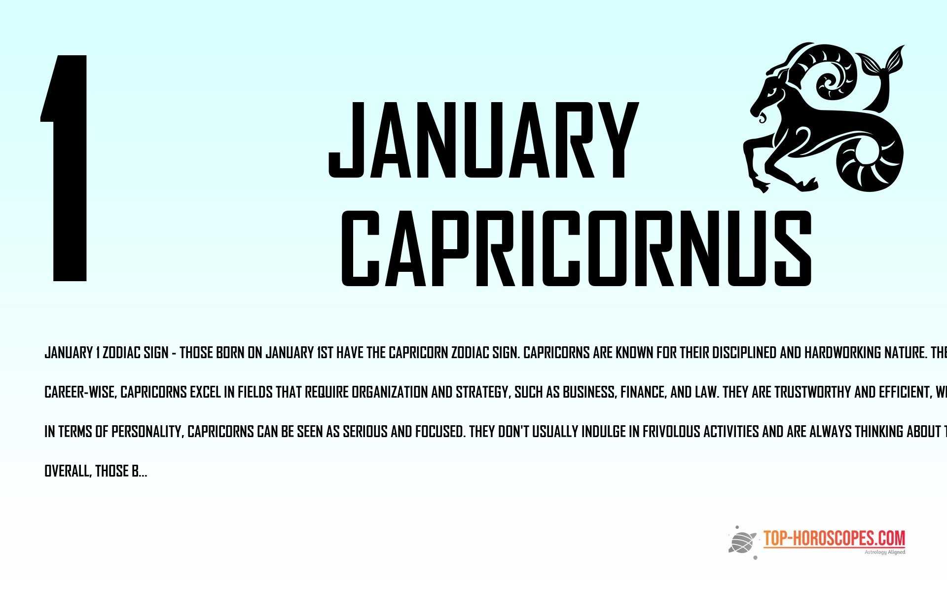 January 1 Zodiac Sign Capricornus - Innovative