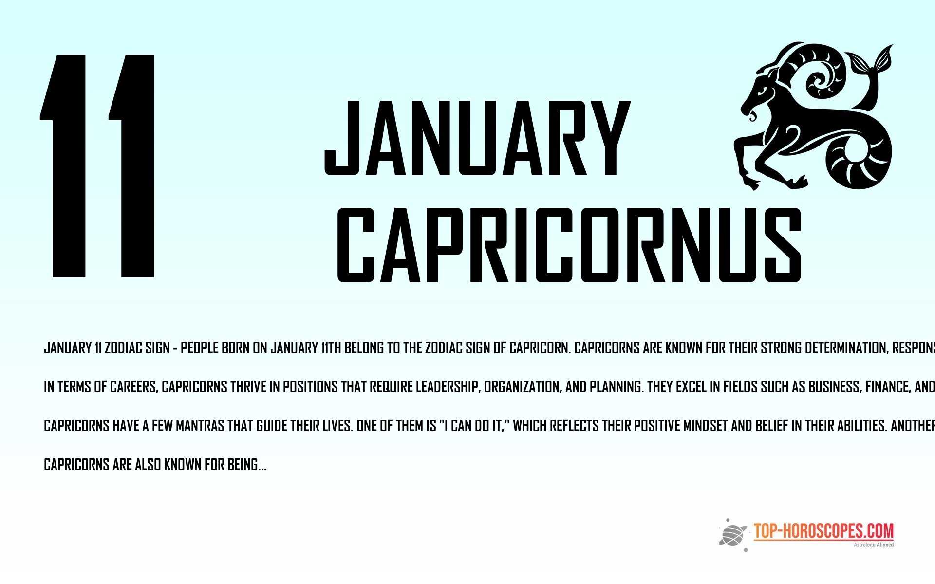 January 11 Zodiac Sign Capricornus - Dedicated