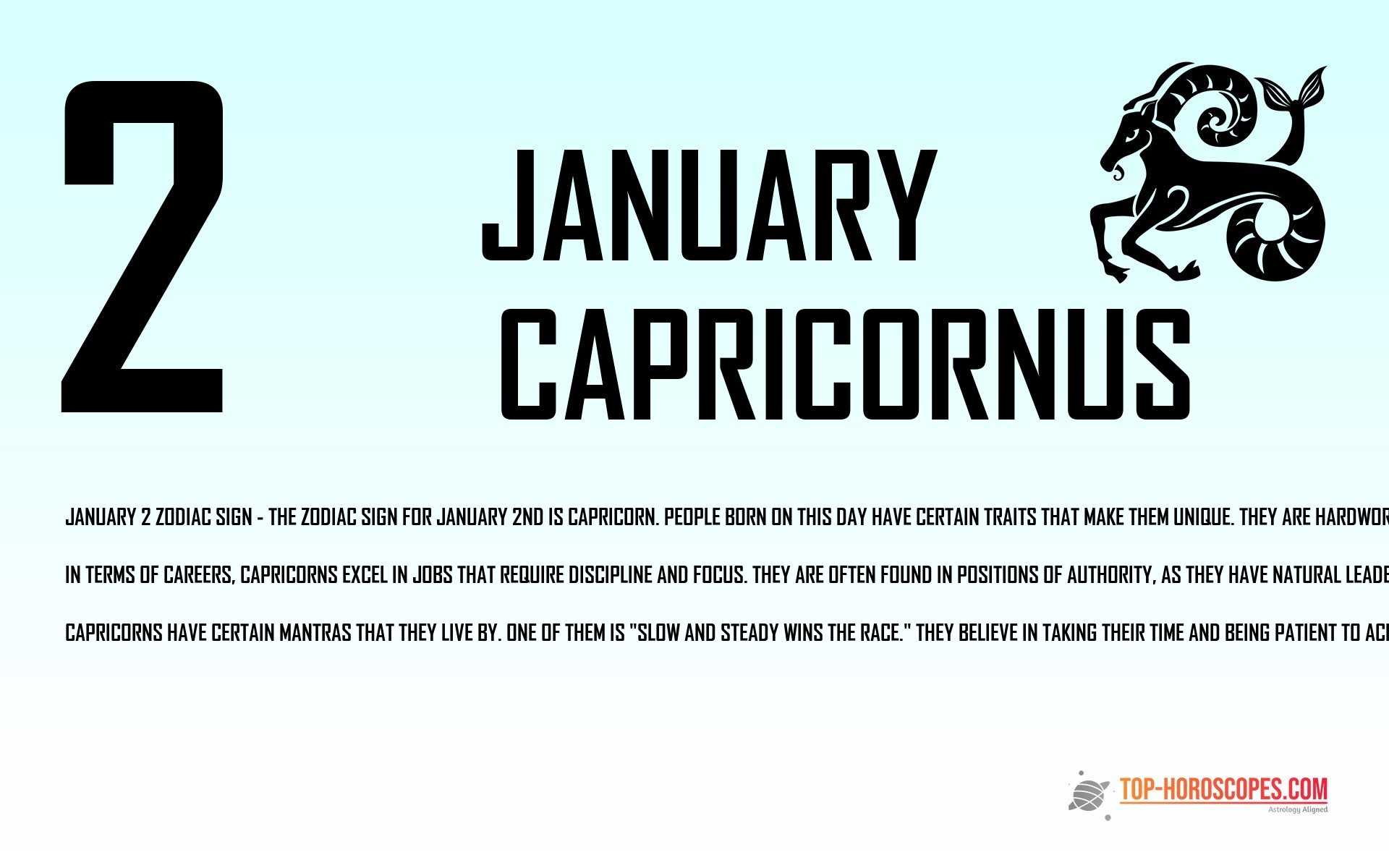 January 2 Zodiac Sign Capricornus - Intuitive