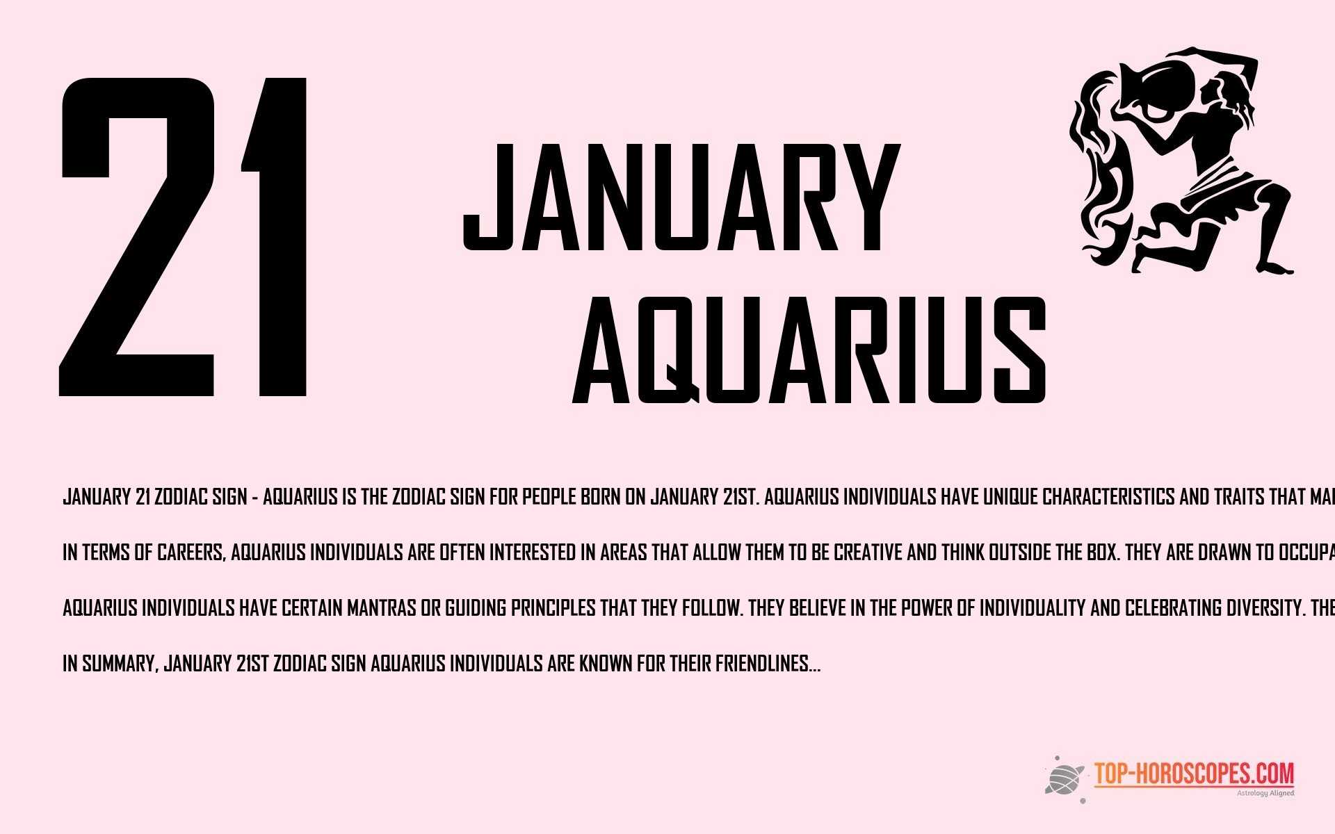January 21 Zodiac Sign Aquarius - Lovable
