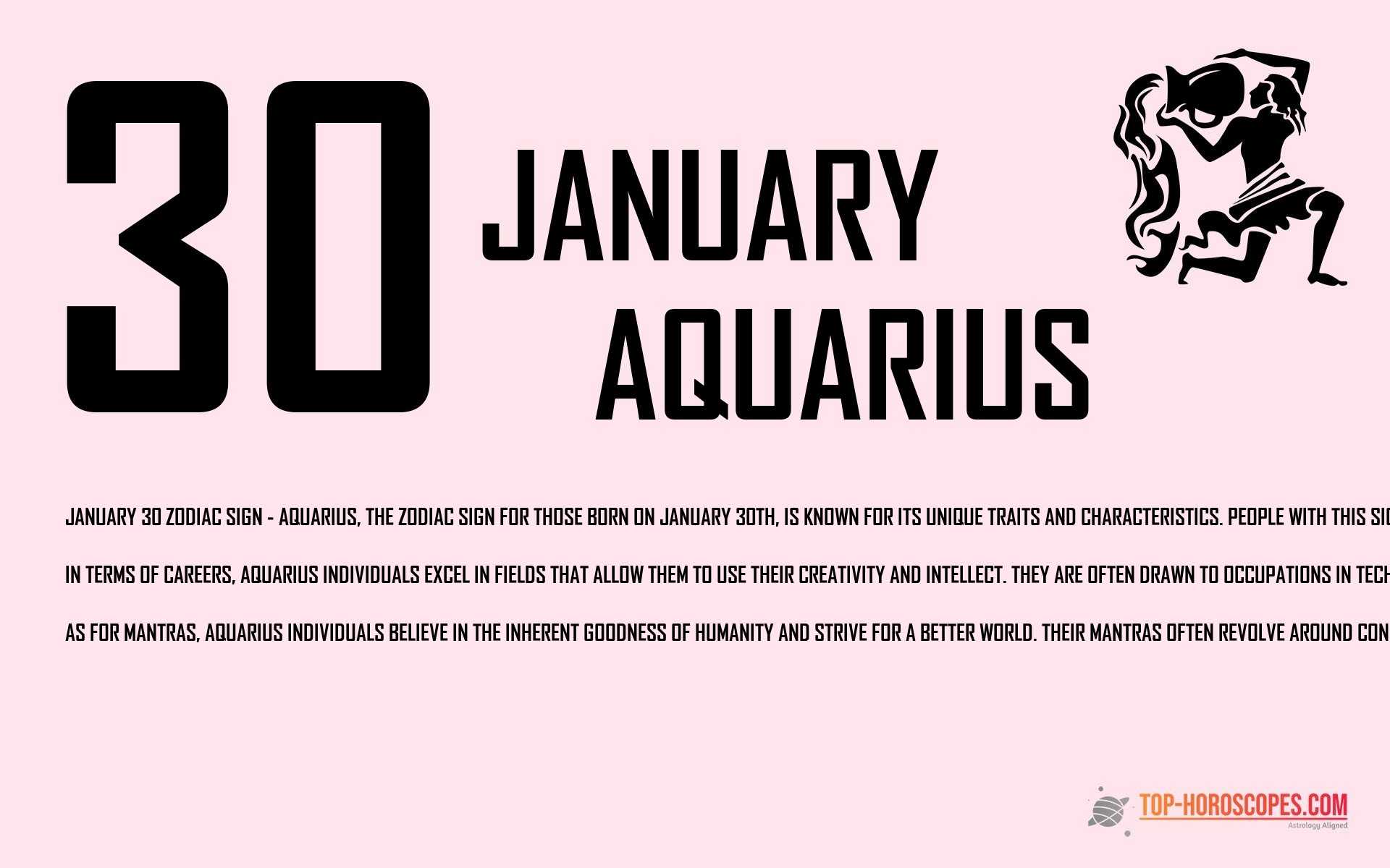 January 30 Zodiac Sign Aquarius - Stimulating