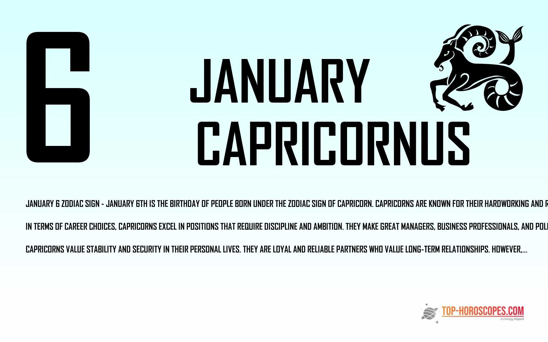 January 6 Zodiac Sign Capricornus - Innocent
