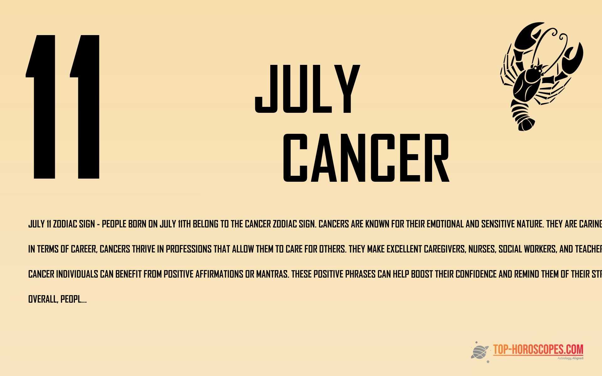 July 11 Zodiac Sign Cancer - Liberal