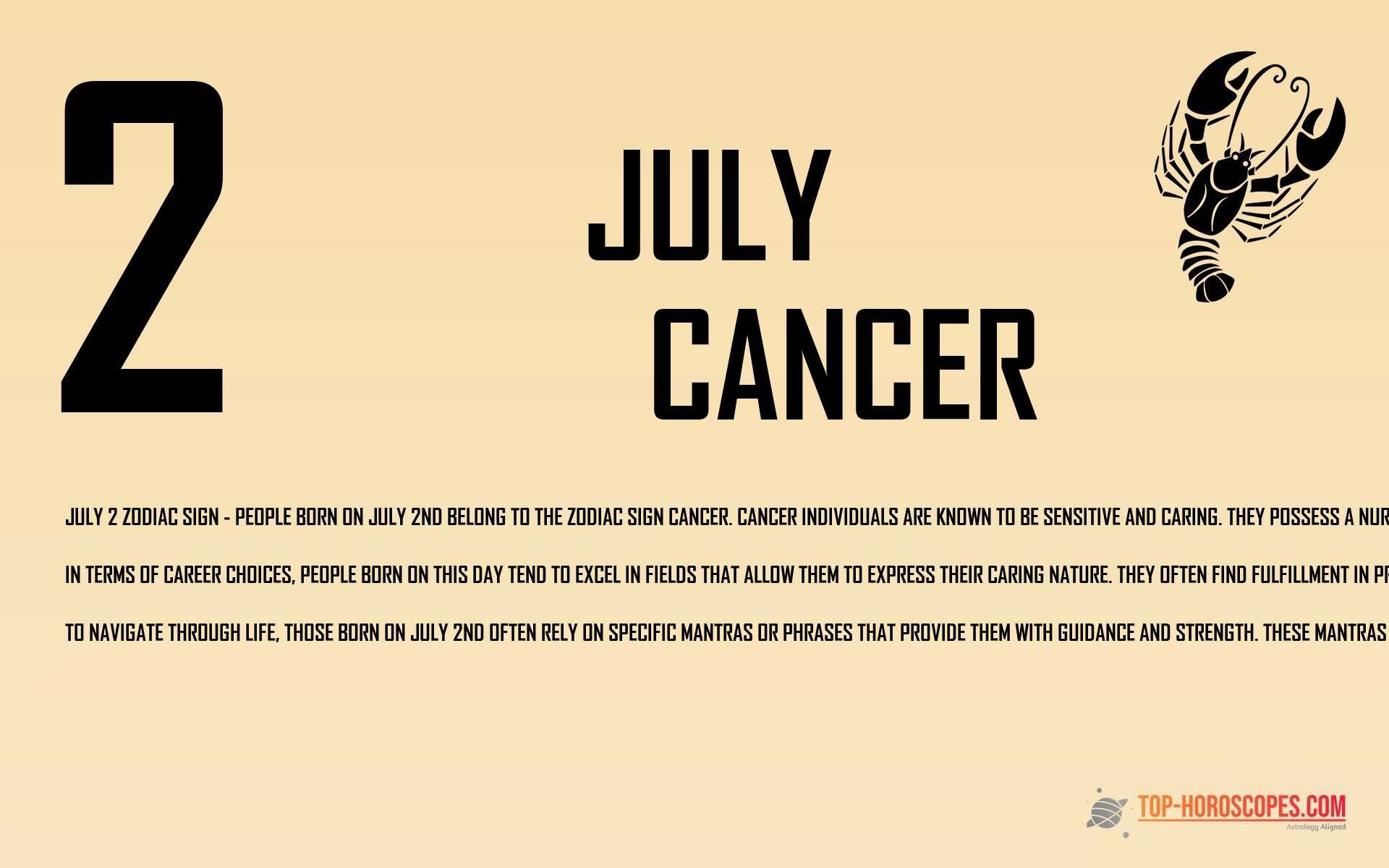 July 2 Zodiac Sign Cancer - Loving