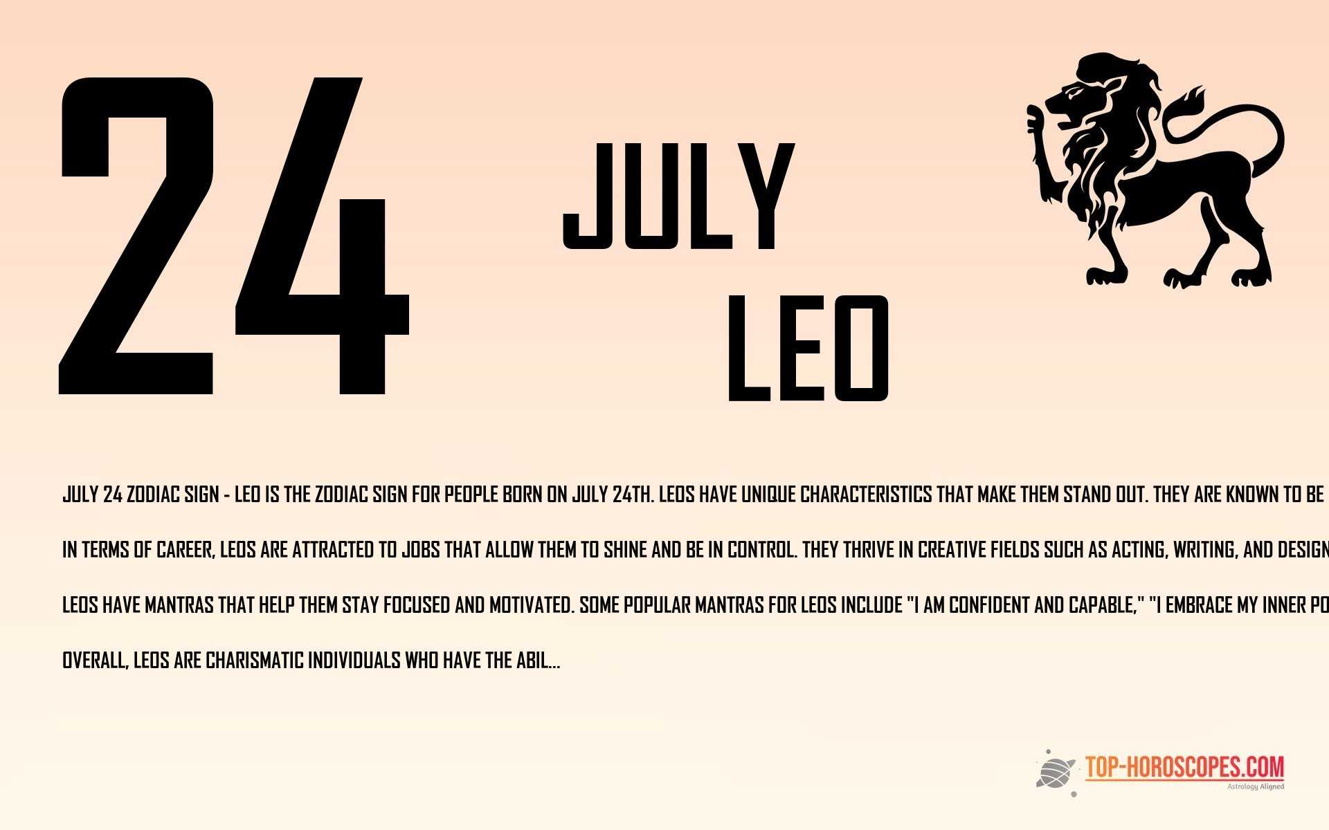 July 24 Zodiac Sign Leo - Rational
