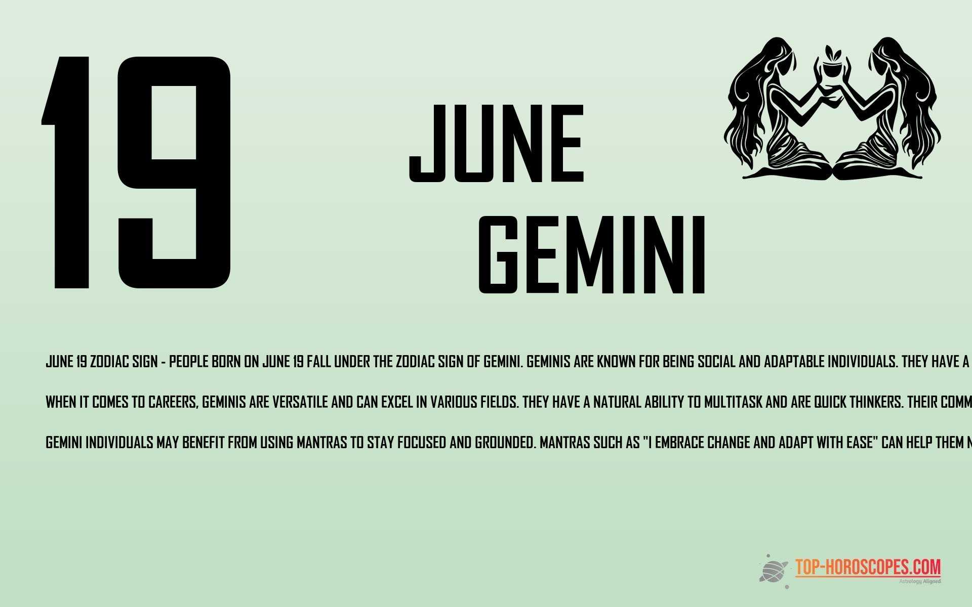 June 19 Zodiac Sign Gemini - Tough
