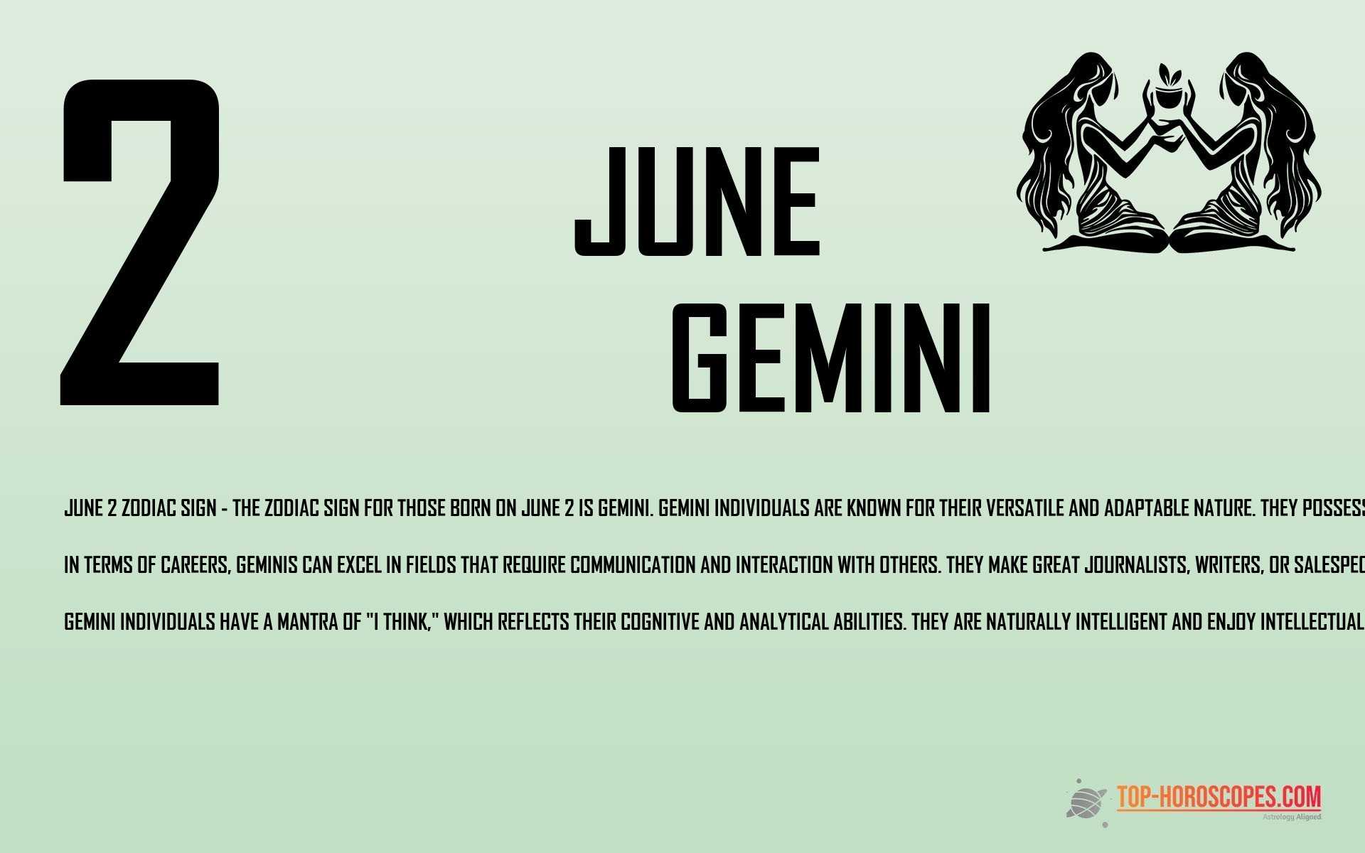 June 2 Zodiac Sign Gemini - Versatile