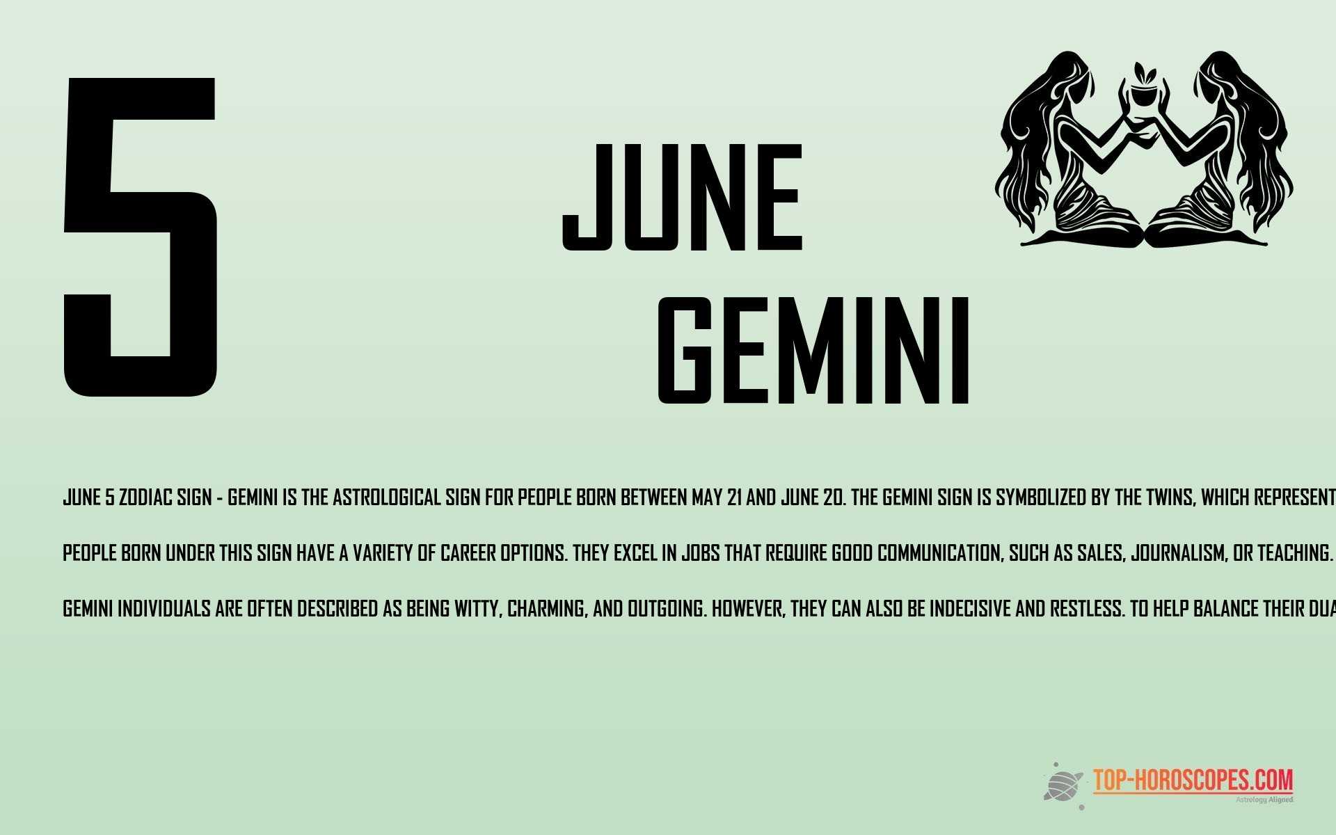 June 5 Zodiac Sign Gemini - Affectionate