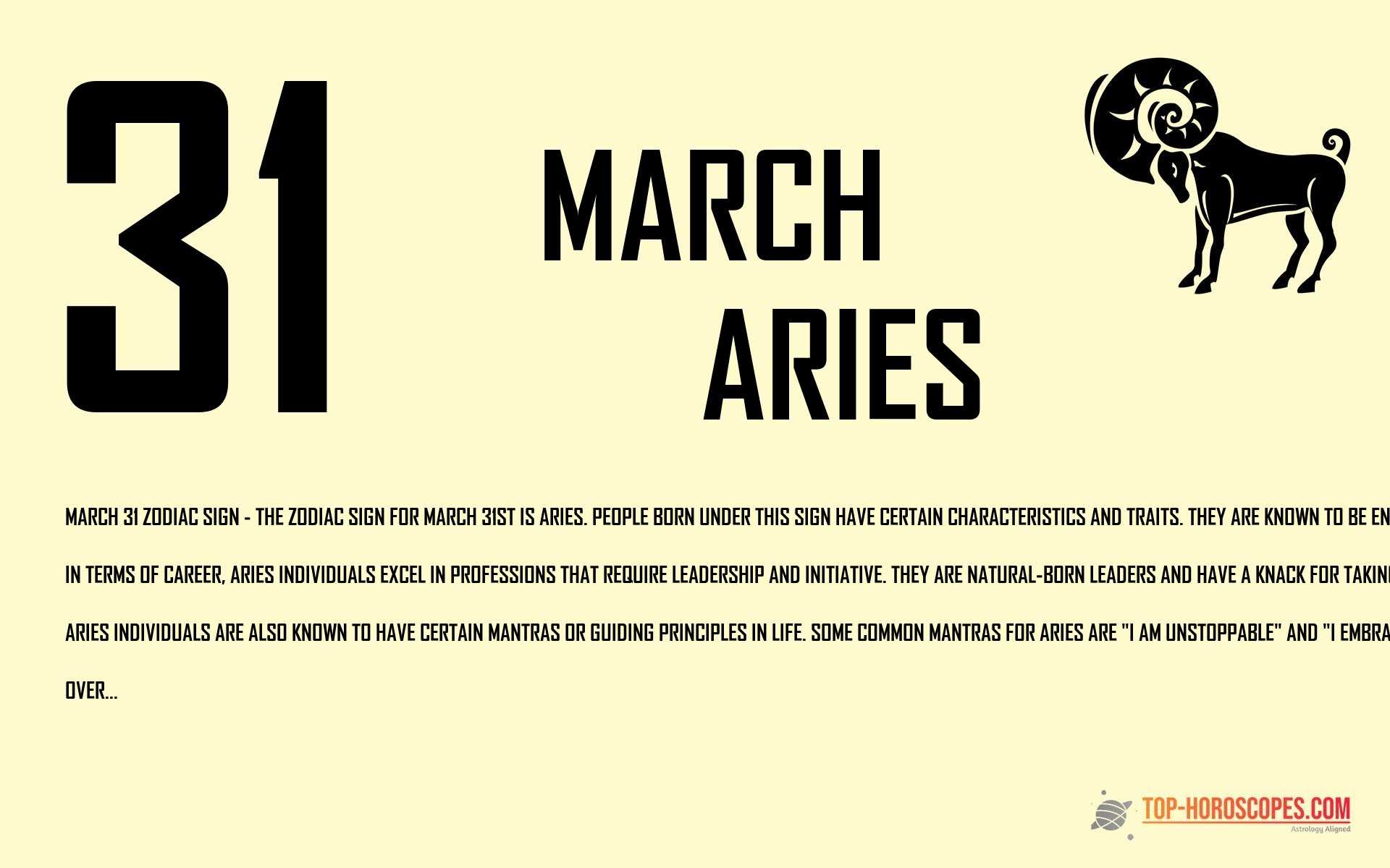 March 31 Zodiac Sign Aries - Sincere
