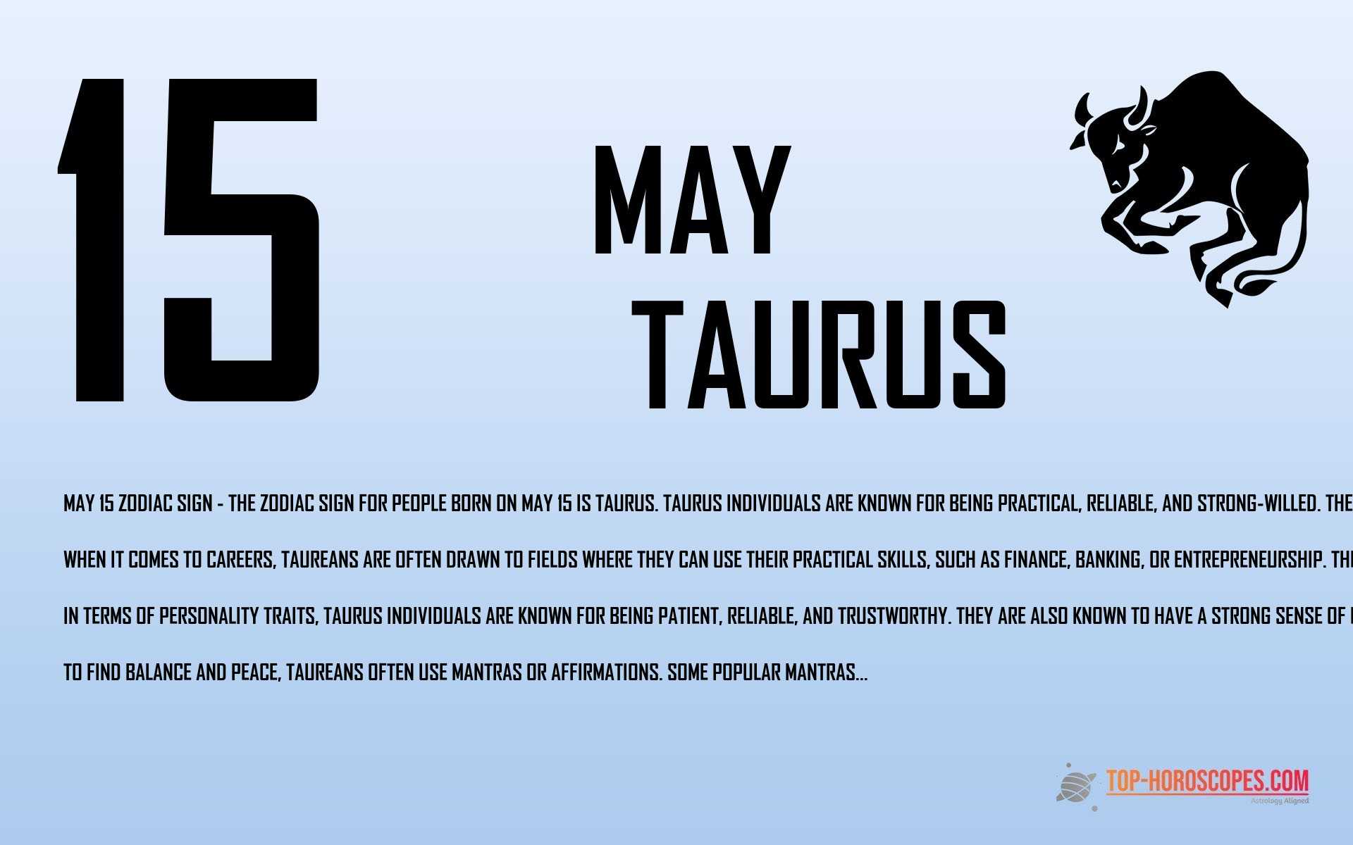 May 15 Zodiac Sign Taurus - Progressive