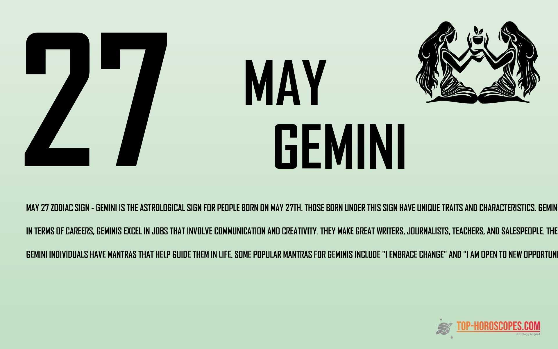 May 27 Zodiac Sign Gemini - Mysterious