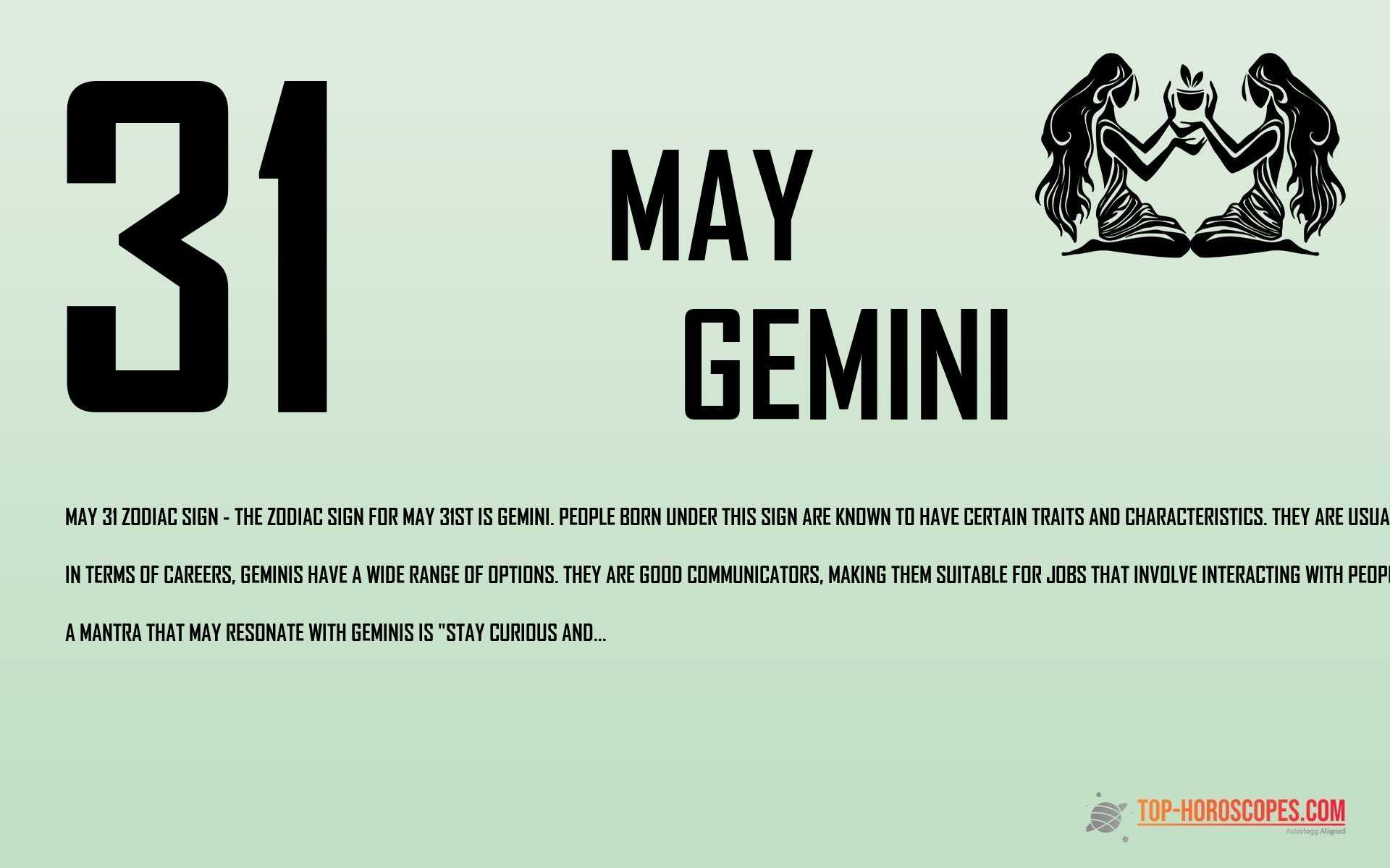 May 31 Zodiac Sign Gemini - Dexterous