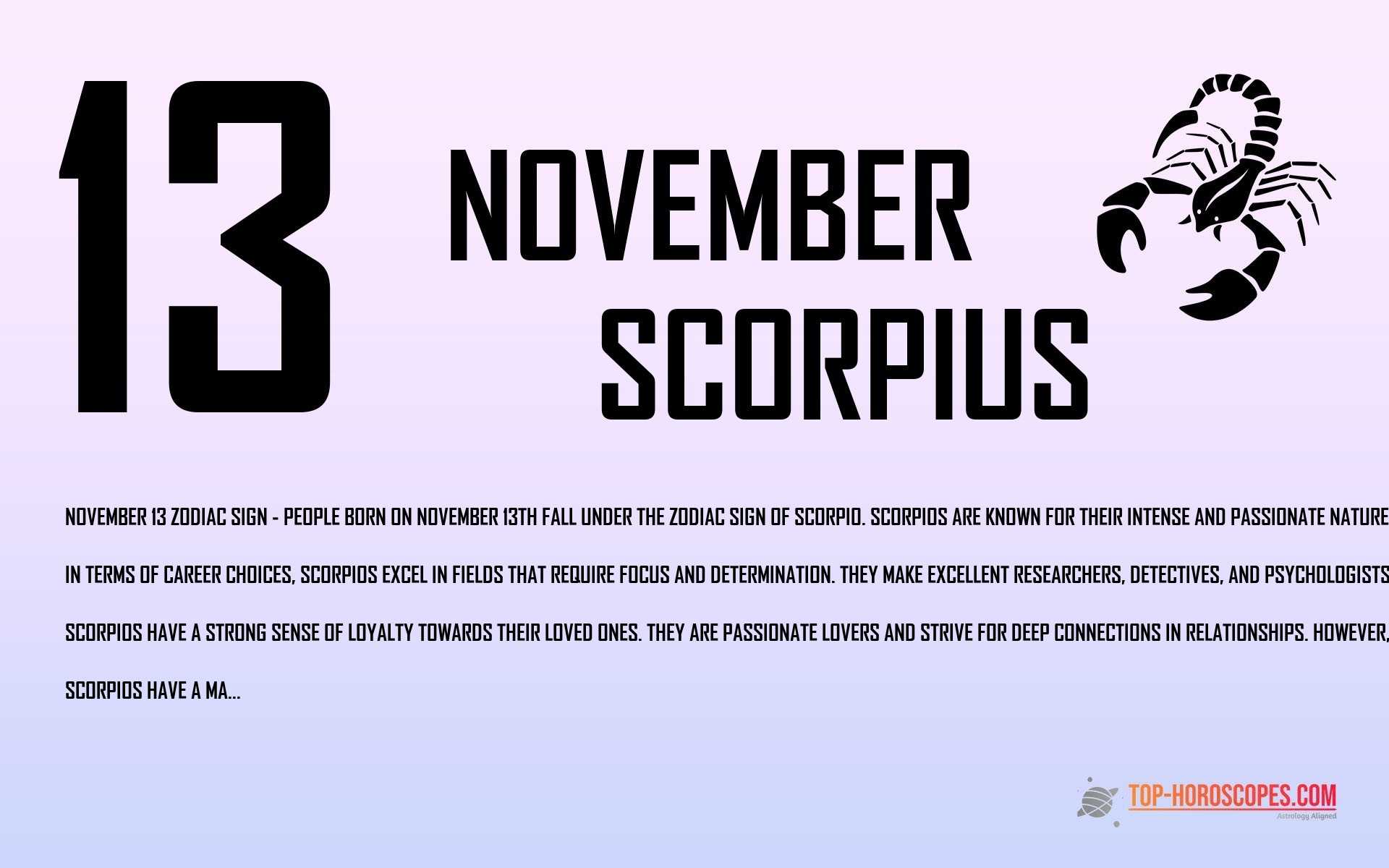 November 13 Zodiac Sign Scorpius - Funny