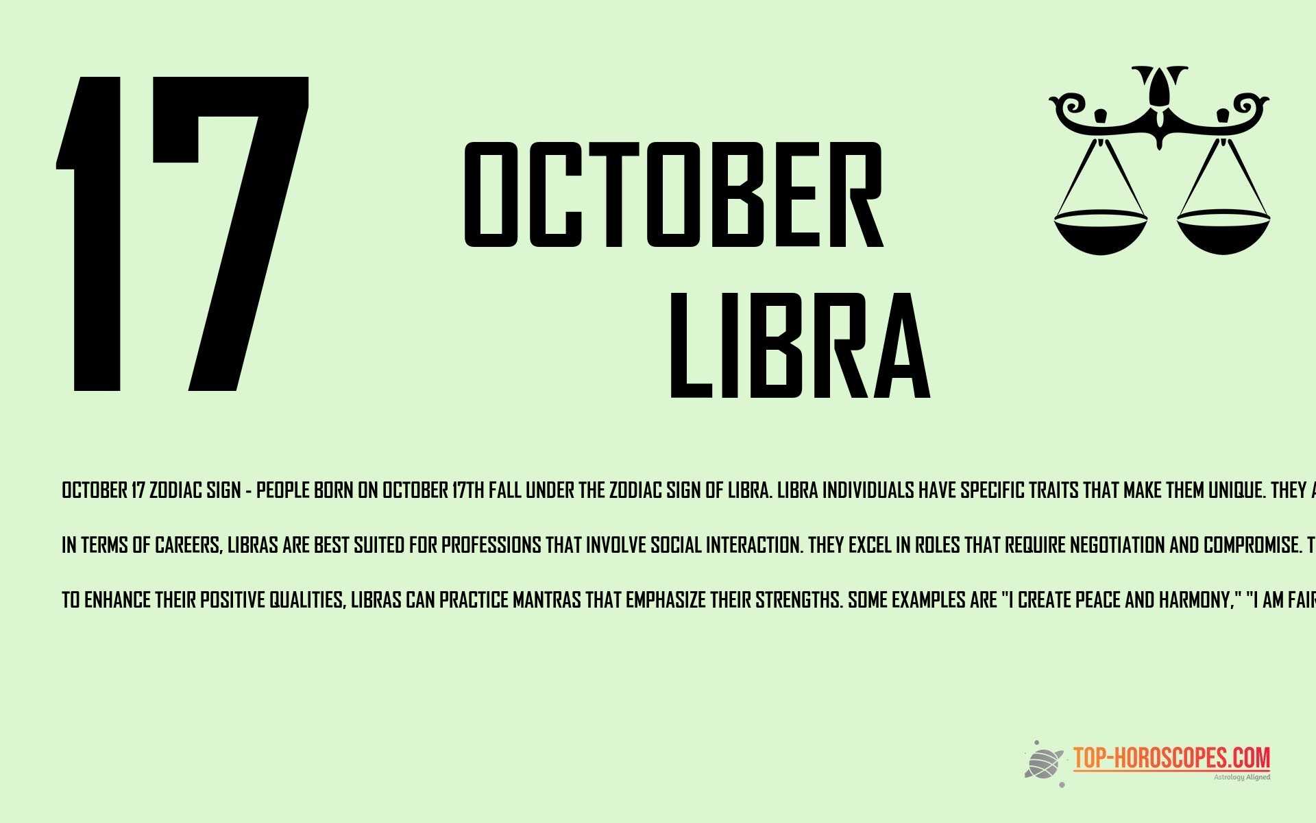 October 17 Zodiac Sign Libra - Tactful