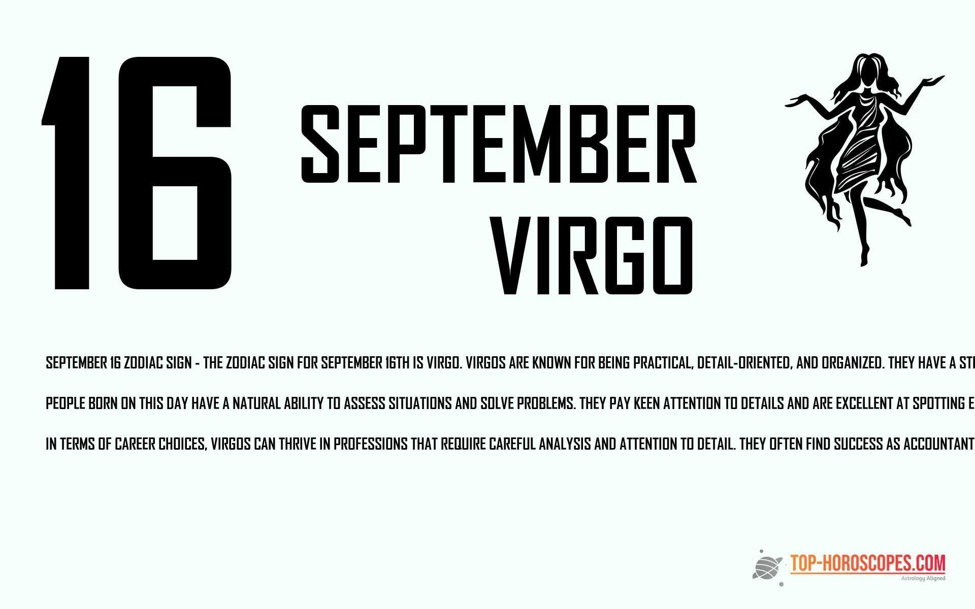 September 16 Zodiac Sign Virgo - Agile