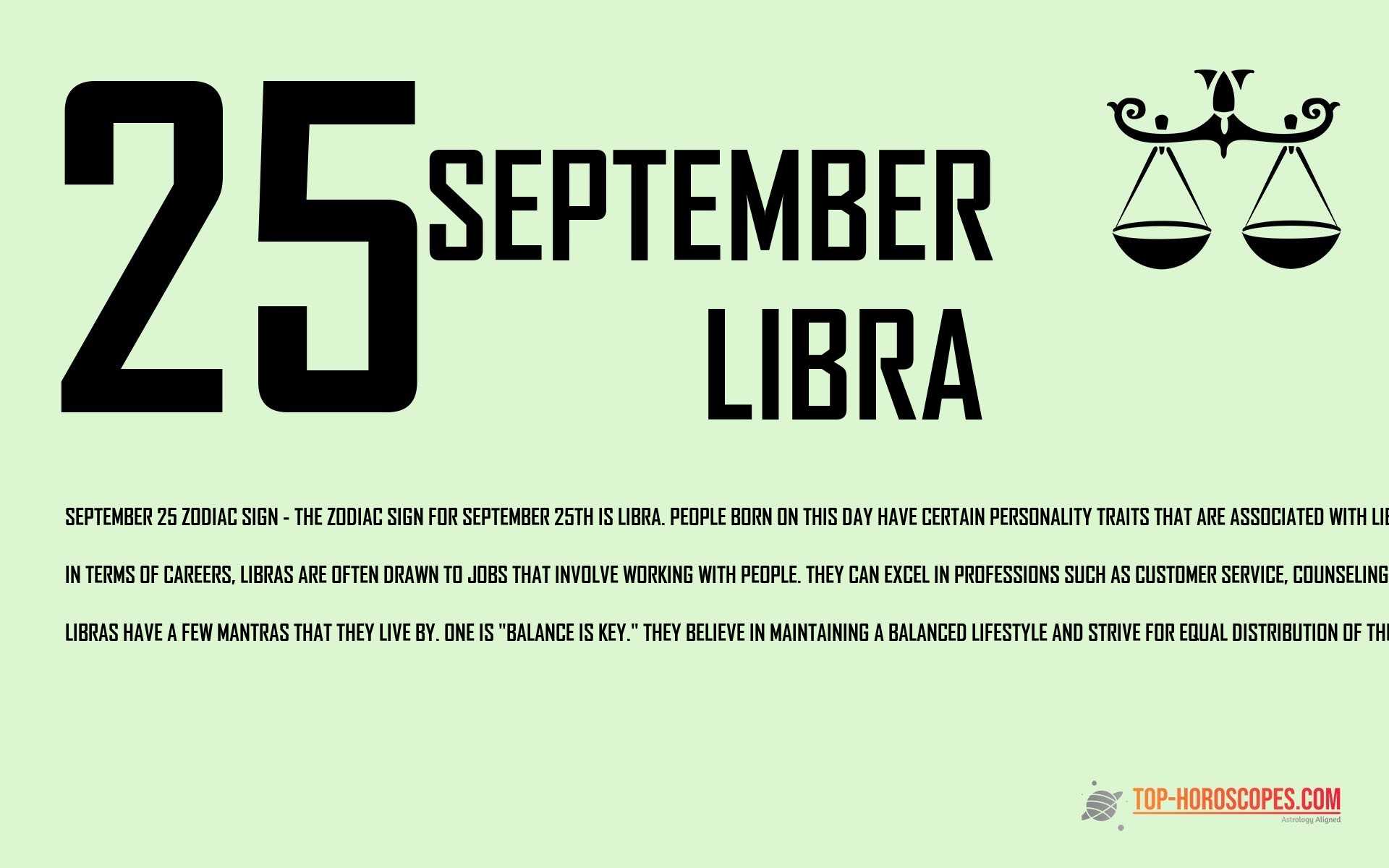 September 25 Zodiac Sign Libra - 