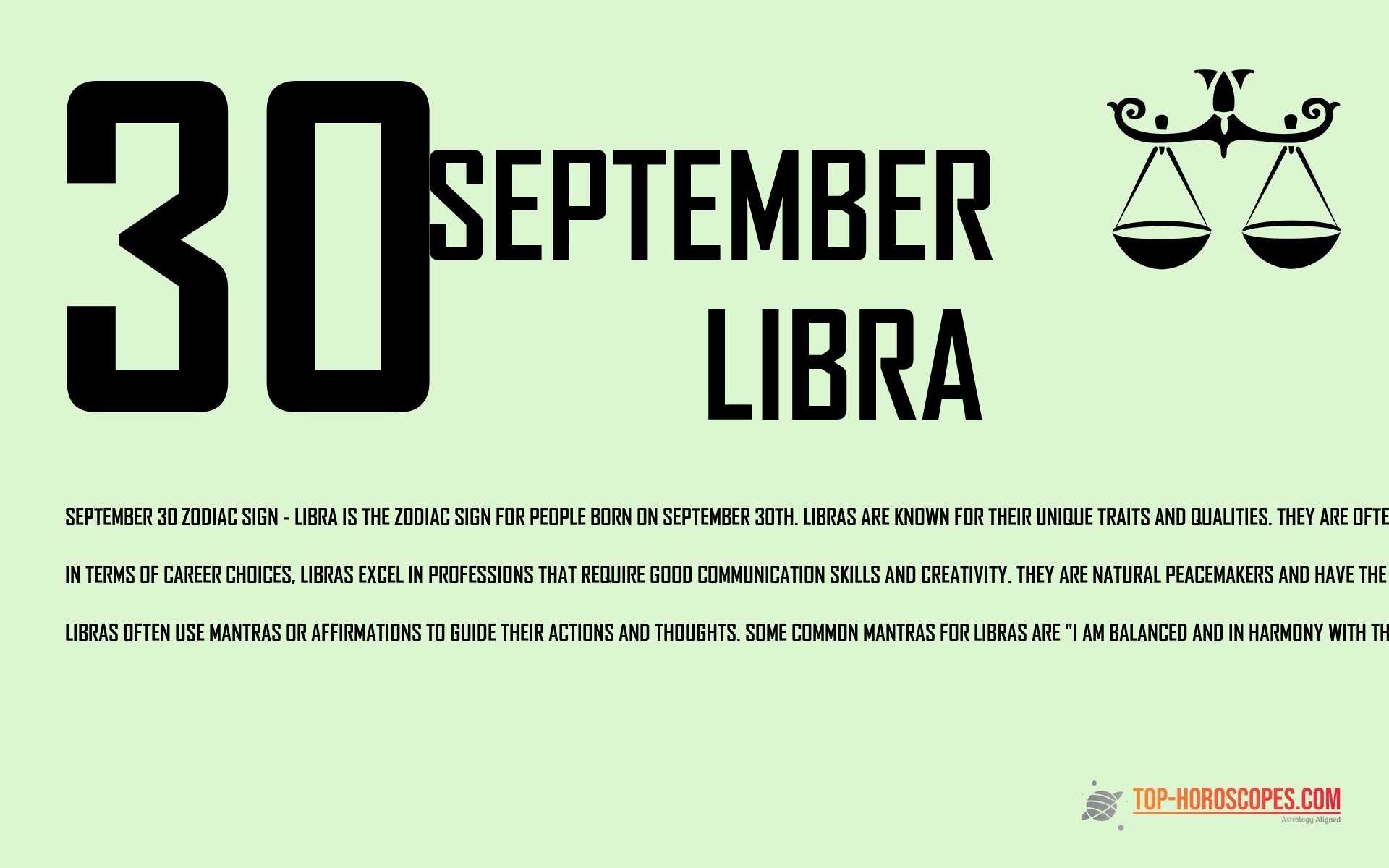 September 30 Zodiac Sign Libra - Spontaneous