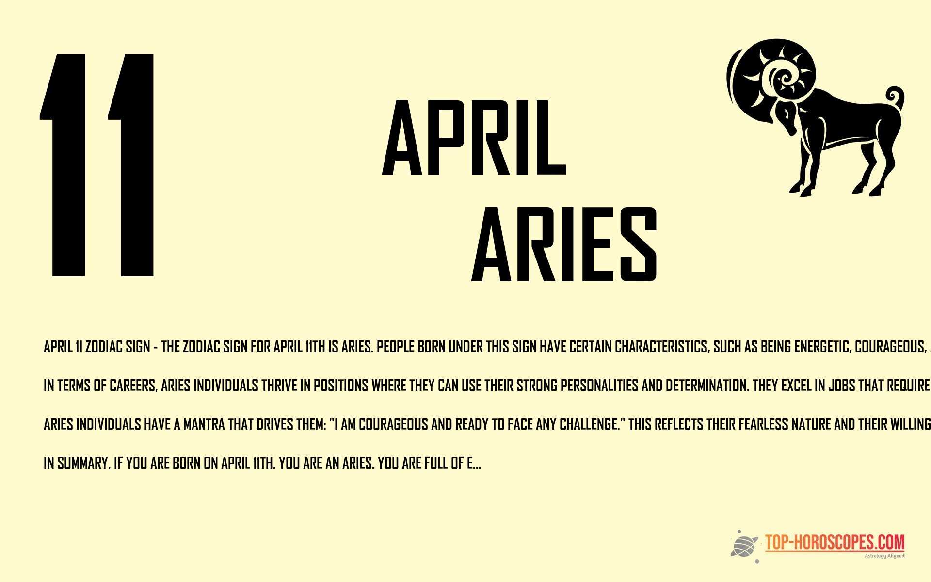 April 11 Zodiac Sign Aries - Intuitive