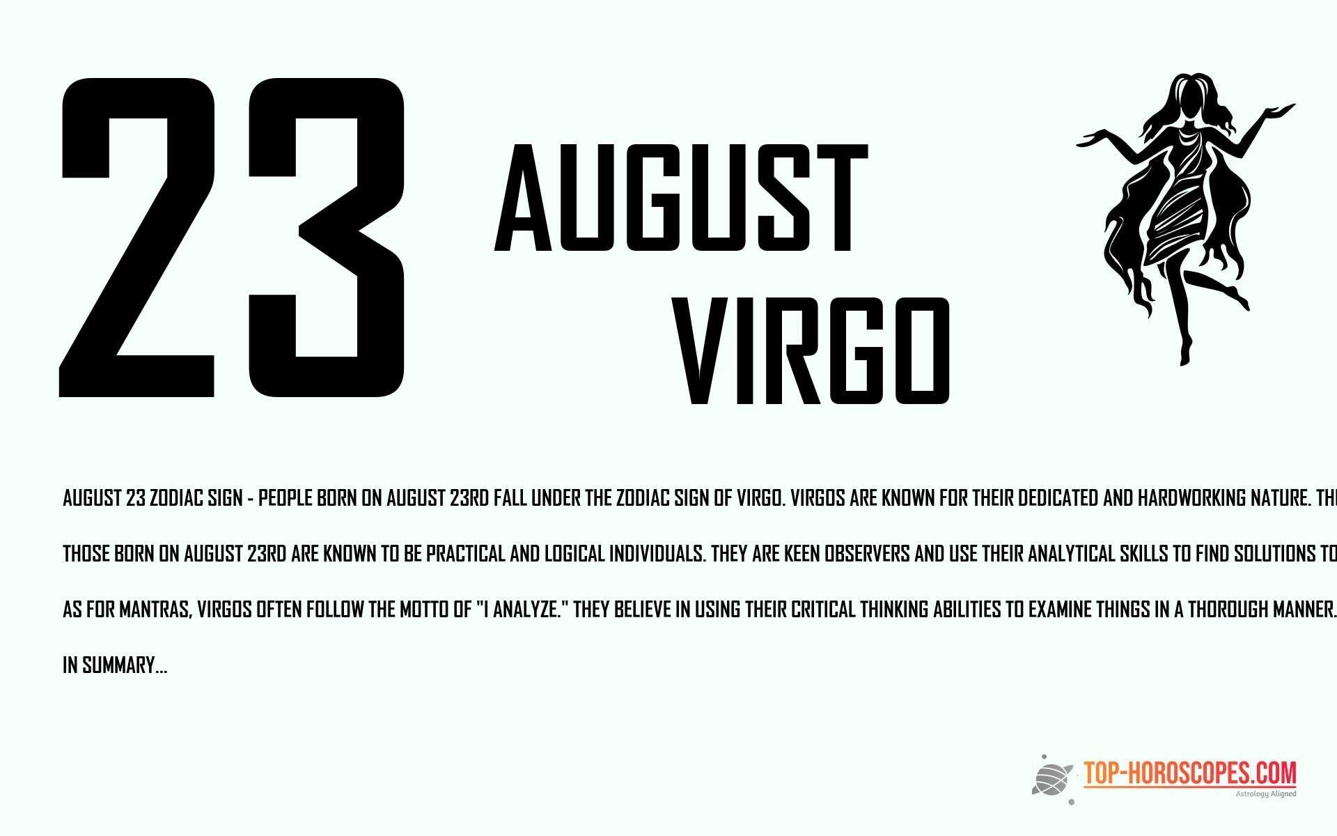 August 23 Zodiac Sign Virgo - Enterprising