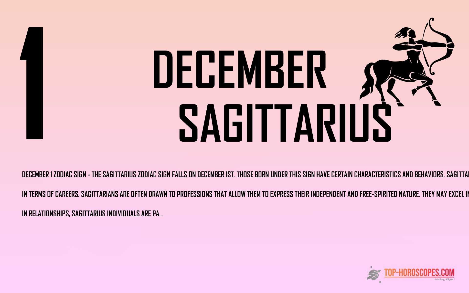 December 1 Zodiac Sign Sagittarius - Cheerful