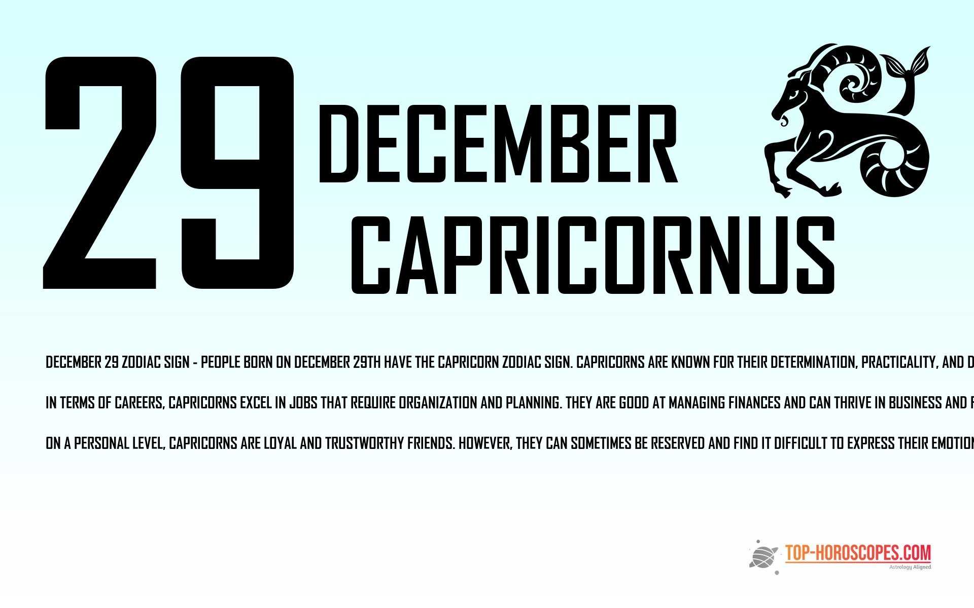 December 29 Zodiac Sign Capricornus - Intuitive