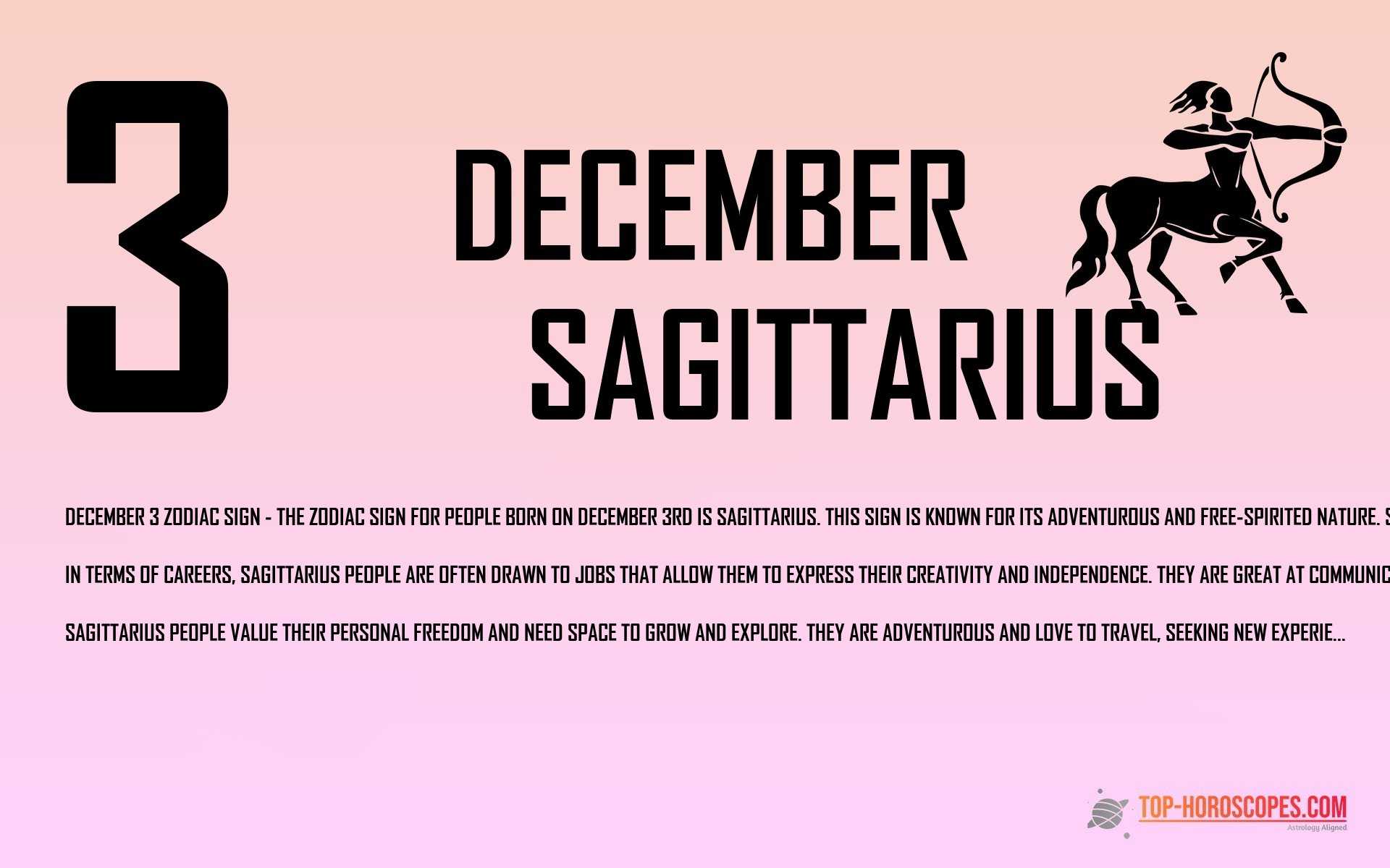 December 3 Zodiac Sign Sagittarius - Attractive