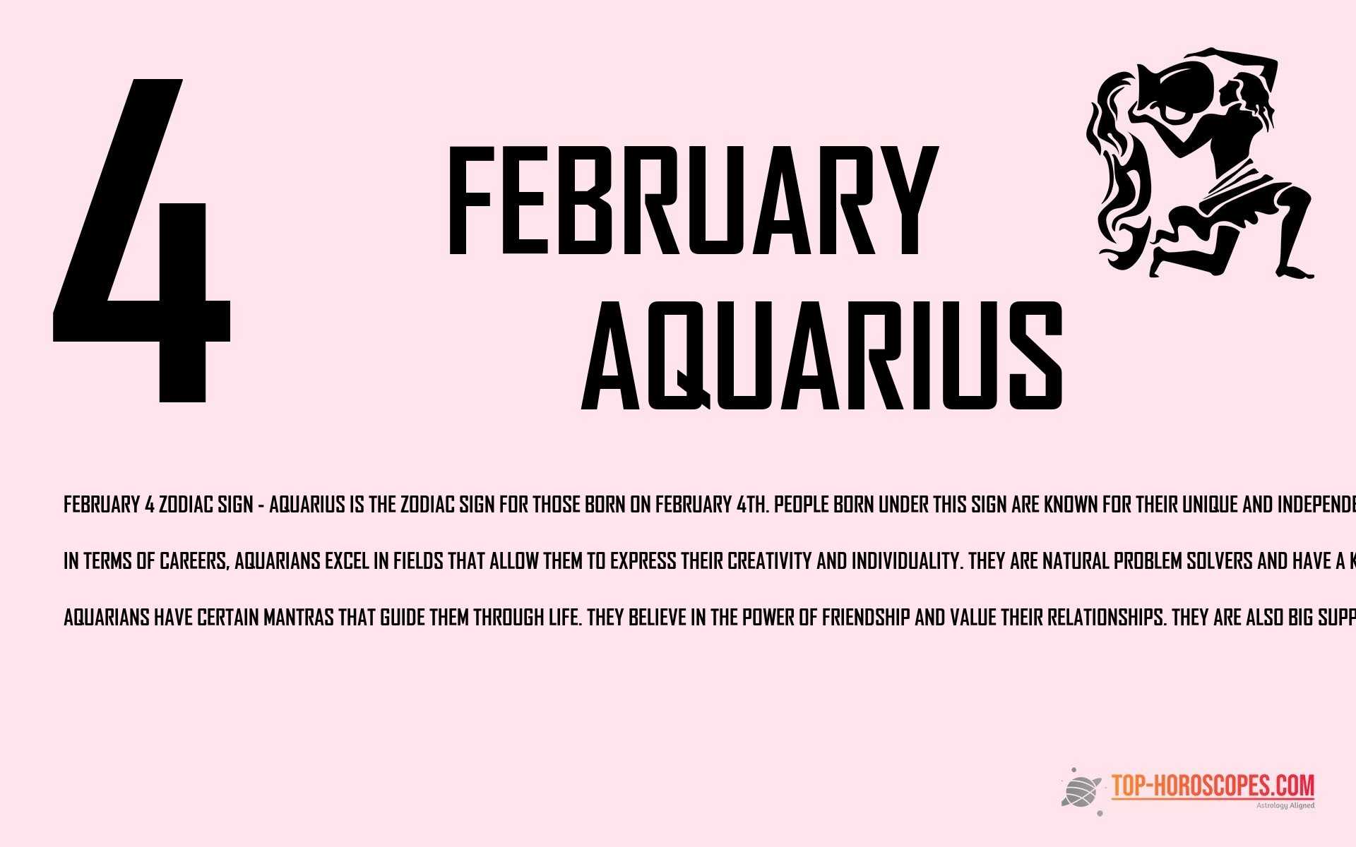 February 4 Zodiac Sign Aquarius - Reasonable