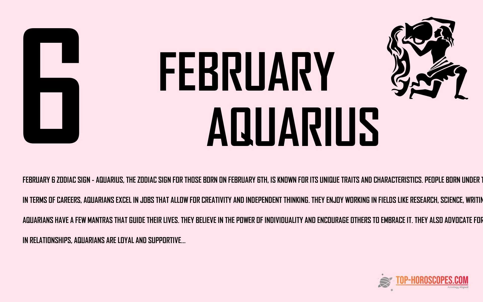 February 6 Zodiac Sign Aquarius - Charming