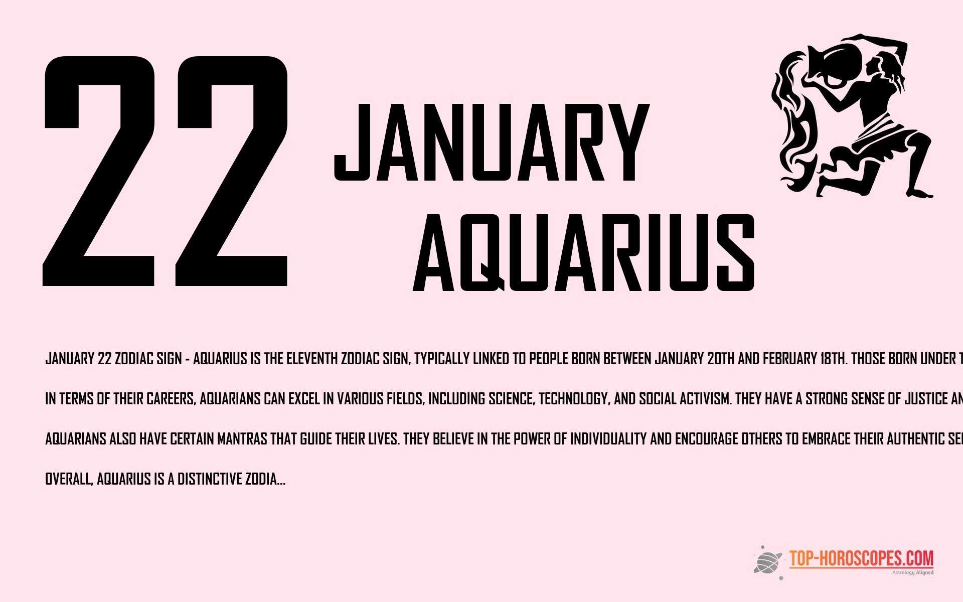 January 22 Zodiac Sign Aquarius - Charming