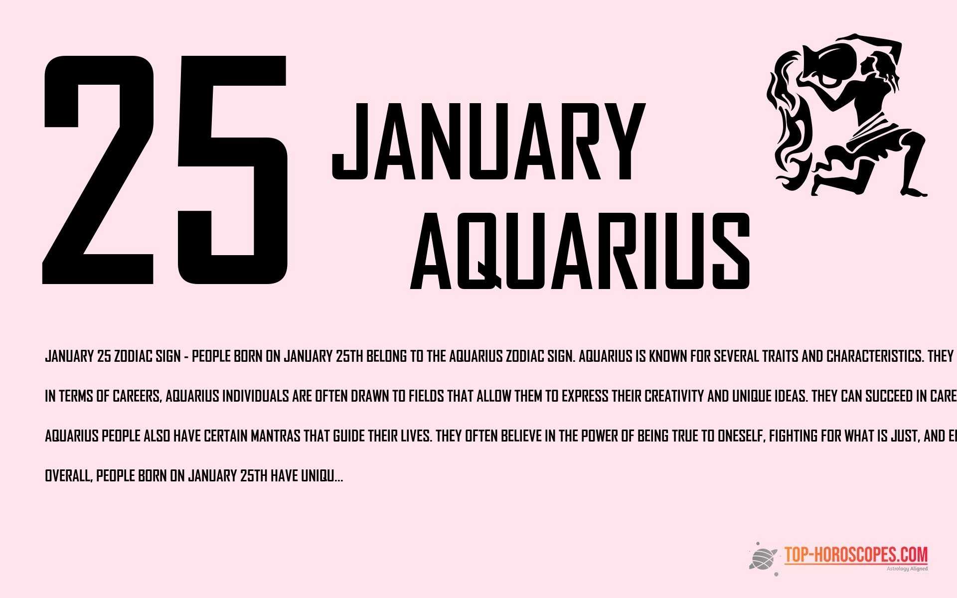 January 25 Zodiac Sign Aquarius - Originality
