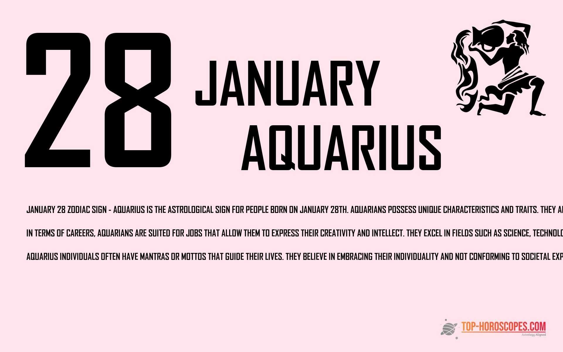 January 28 Zodiac Sign Aquarius - Respectful
