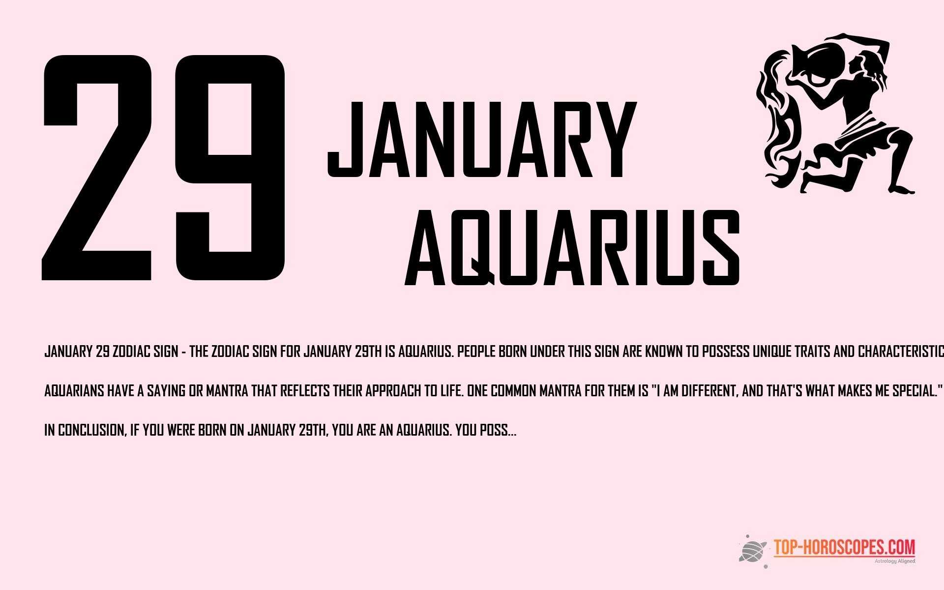 January 29 Zodiac Sign Aquarius - Inspiring