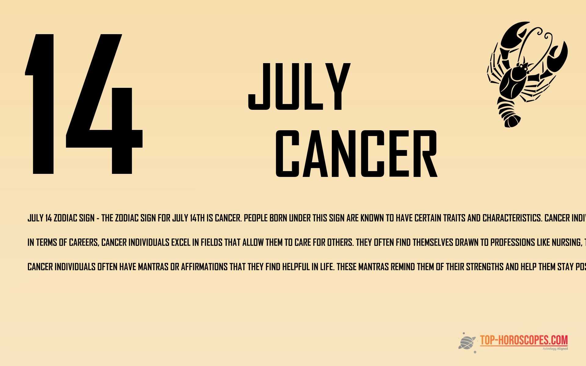 July 14 Zodiac Sign Cancer - Smart