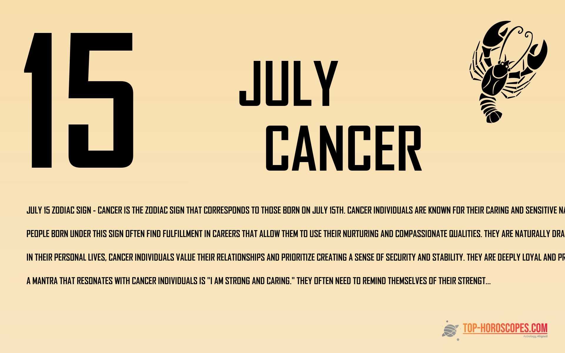 July 15 Zodiac Sign Cancer - Charismatic